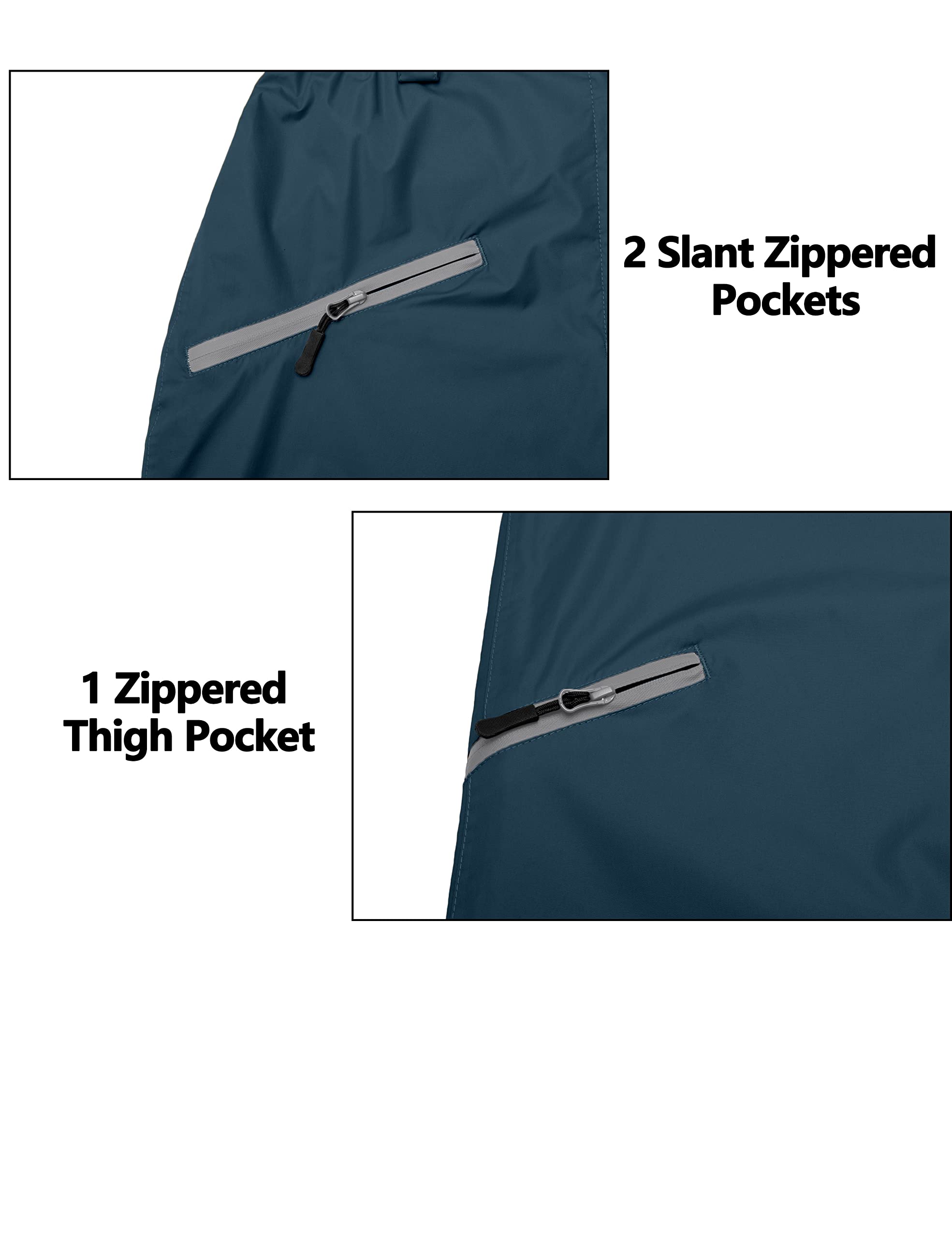 Little Donkey Andy Women's Lightweight Waterproof Rain Pants - Breathable Hiking Pants for Outdoor Activities, Fishing & Camping - Perfect for Rainy Days & Outdoor Adventures