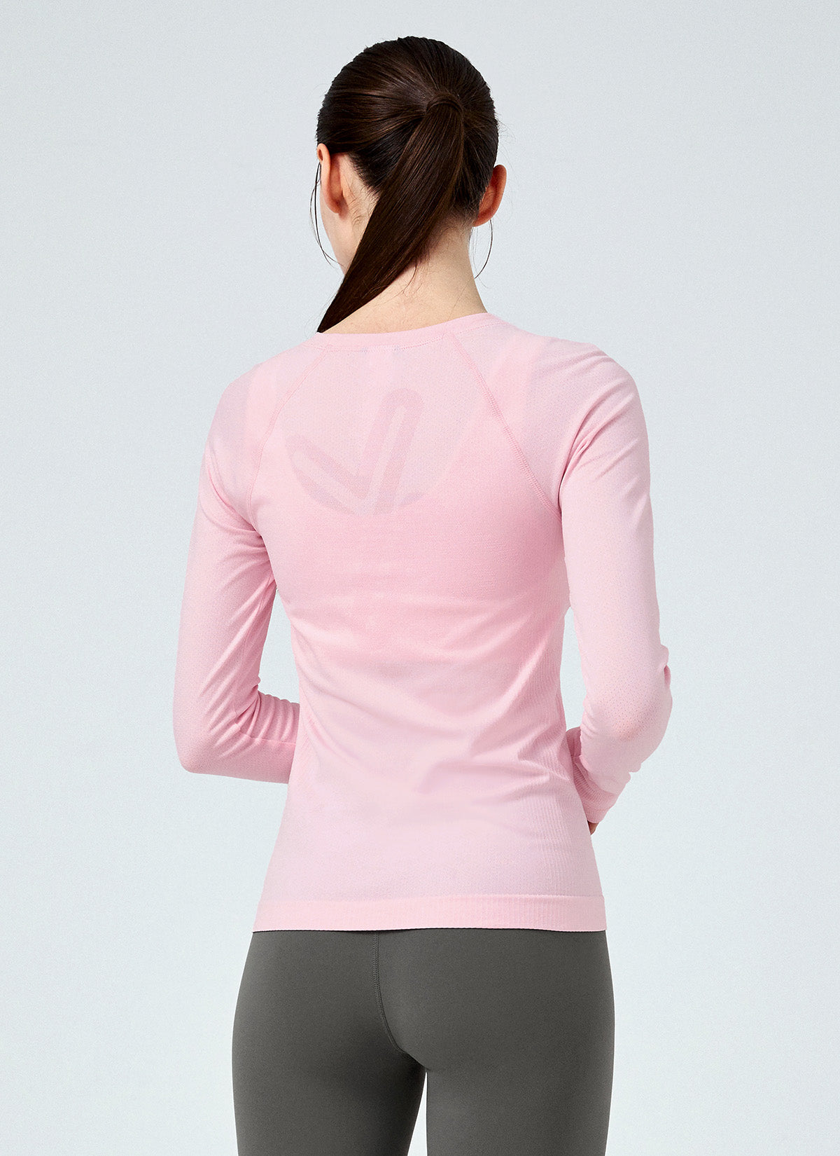 Breathable Mesh Seamless Long Sleeve Top with Finger Holes - Perfect for Yoga, Running & Workout