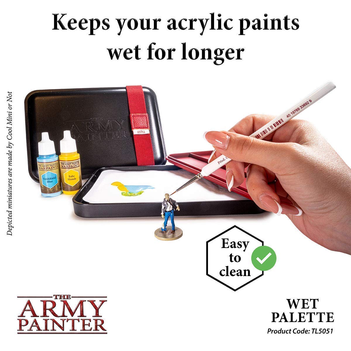 The Army Painter Wet Palette & Hydro Pack Mega Brush Set - Professional Miniature Painting Kit with Storage for Brushes & Complete Refill Pack - Perfect for Warhammer, D&D, and Tabletop Gaming