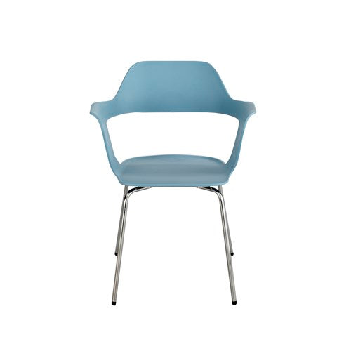 Safco Bandi Polypropylene Shell Stack Chair - Set of 2, Durable & Lightweight for Office, Classroom, or Event Seating