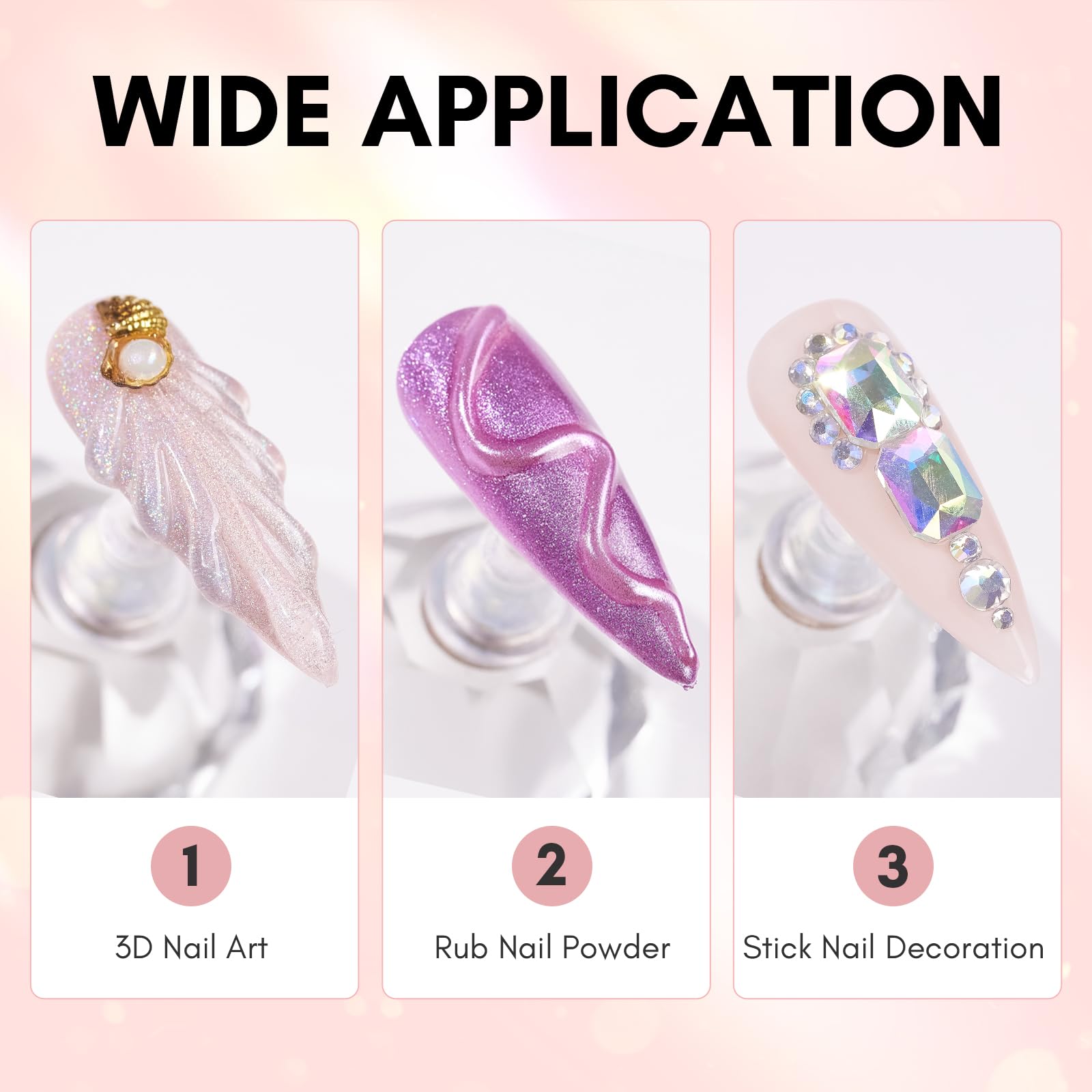 Makartt Professional Nail Rhinestone Glue & 3D Nail Gel Kit - Super Strong Nail Art Adhesive for 3D Sculpting, Drawing, Molding & Embossed Nail Decoration | DIY Manicure & Nail Art Design | Perfect for Salon, Home Use & Special Occasions