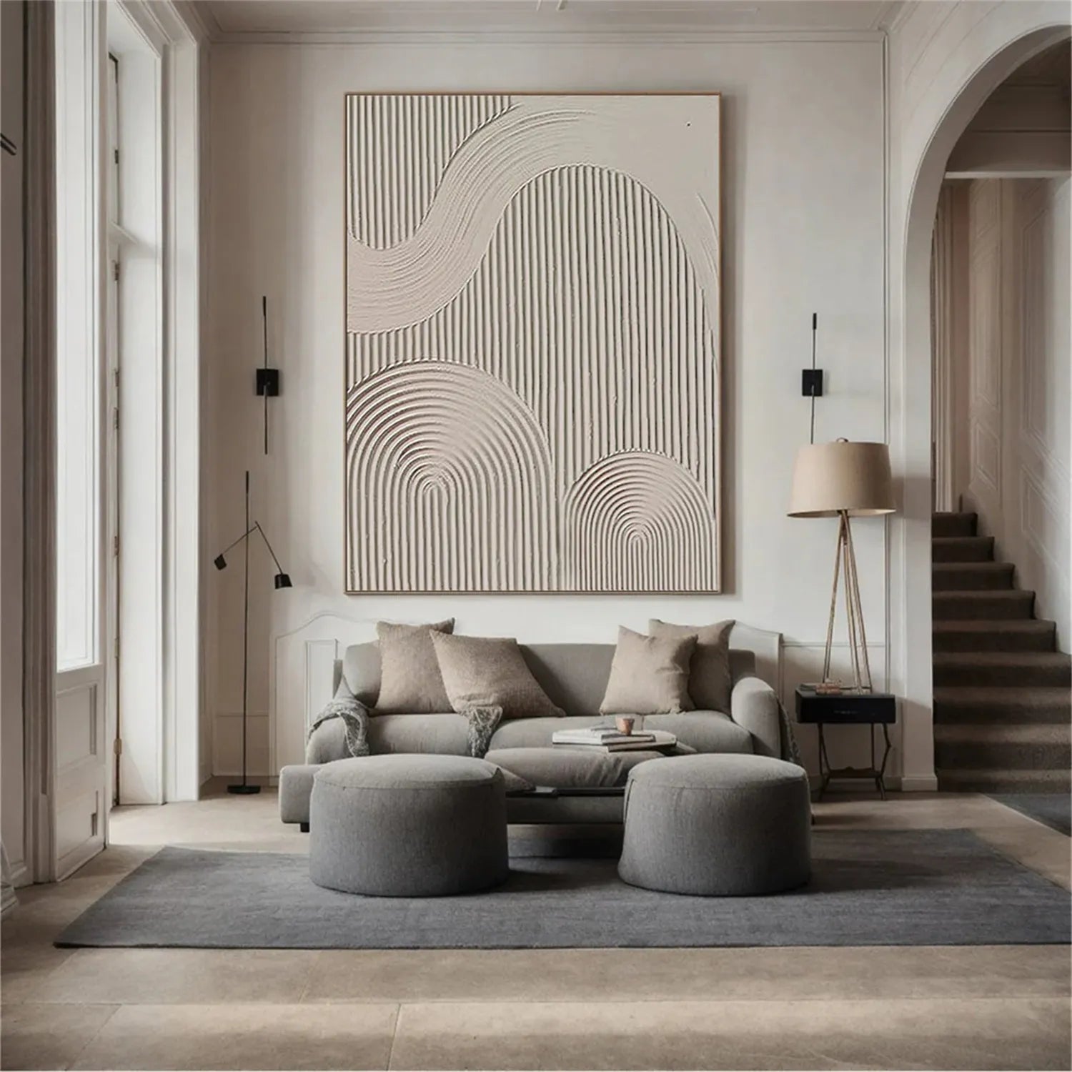 Beige & Brown Abstract Wall Art Print #BB104 - Modern Home Decor for Living Room, Bedroom & Office