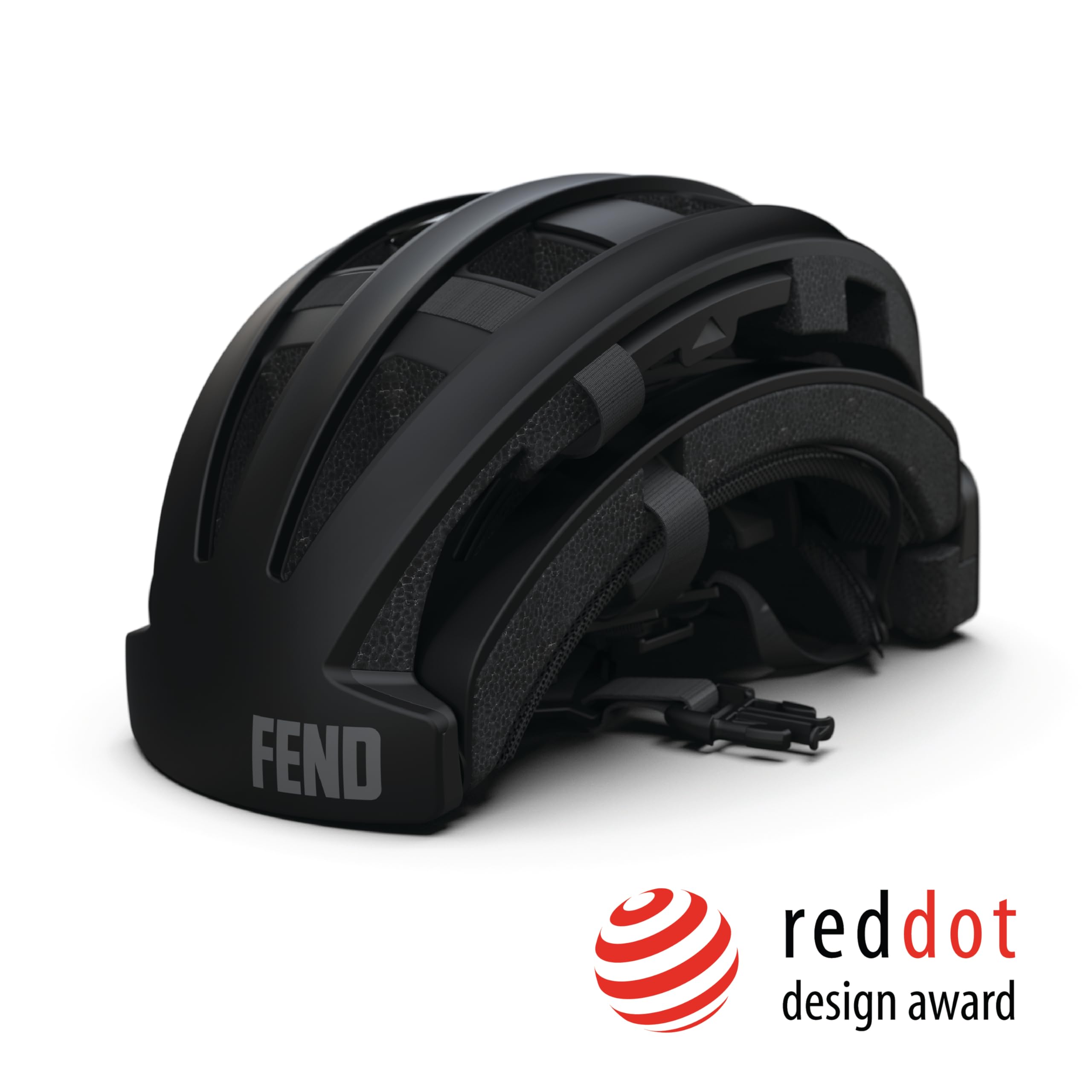 FEND One Foldable Bike Helmet for Adults - Lightweight & Collapsible Cycling Helmet (50% Smaller) - CPSC Safety Certified for Bicycle, Road Bike, Scooter & Commuter - Perfect for Urban Cycling, Daily Commute & Outdoor Adventures