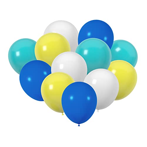 Royal Blue White Teal Yellow