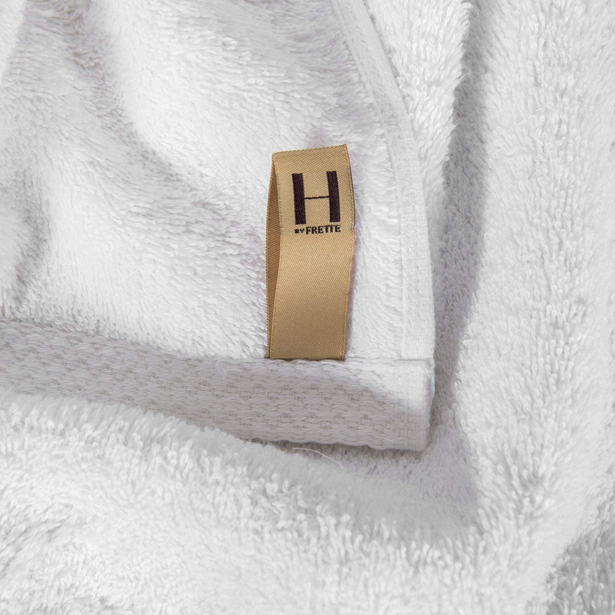 H by Frette Luxury 100% Cotton Bath Towel Set of 2 - Premium All-White Bath Linens (27