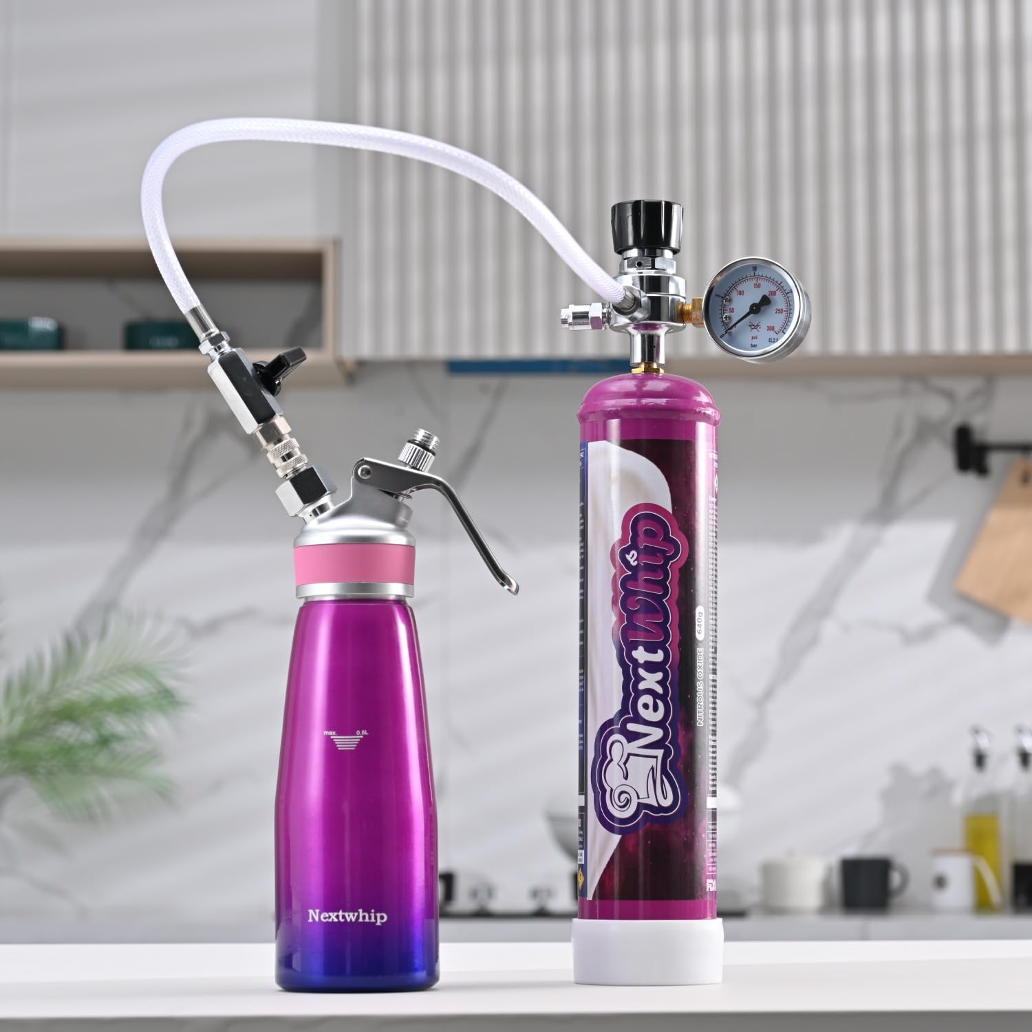Premium Whipped Cream Charger 640g - Food Grade N2O Cylinder (6 Pack) - Perfect for Desserts, Coffee & Cocktails