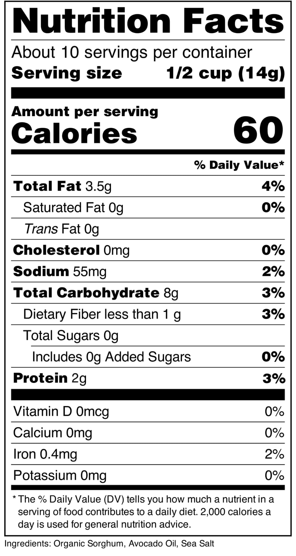 Organic Popped Sorghum Snacks - Keto, Gluten-Free, Healthy Alternative to Popcorn - for On-the-Go & Movie Nights
