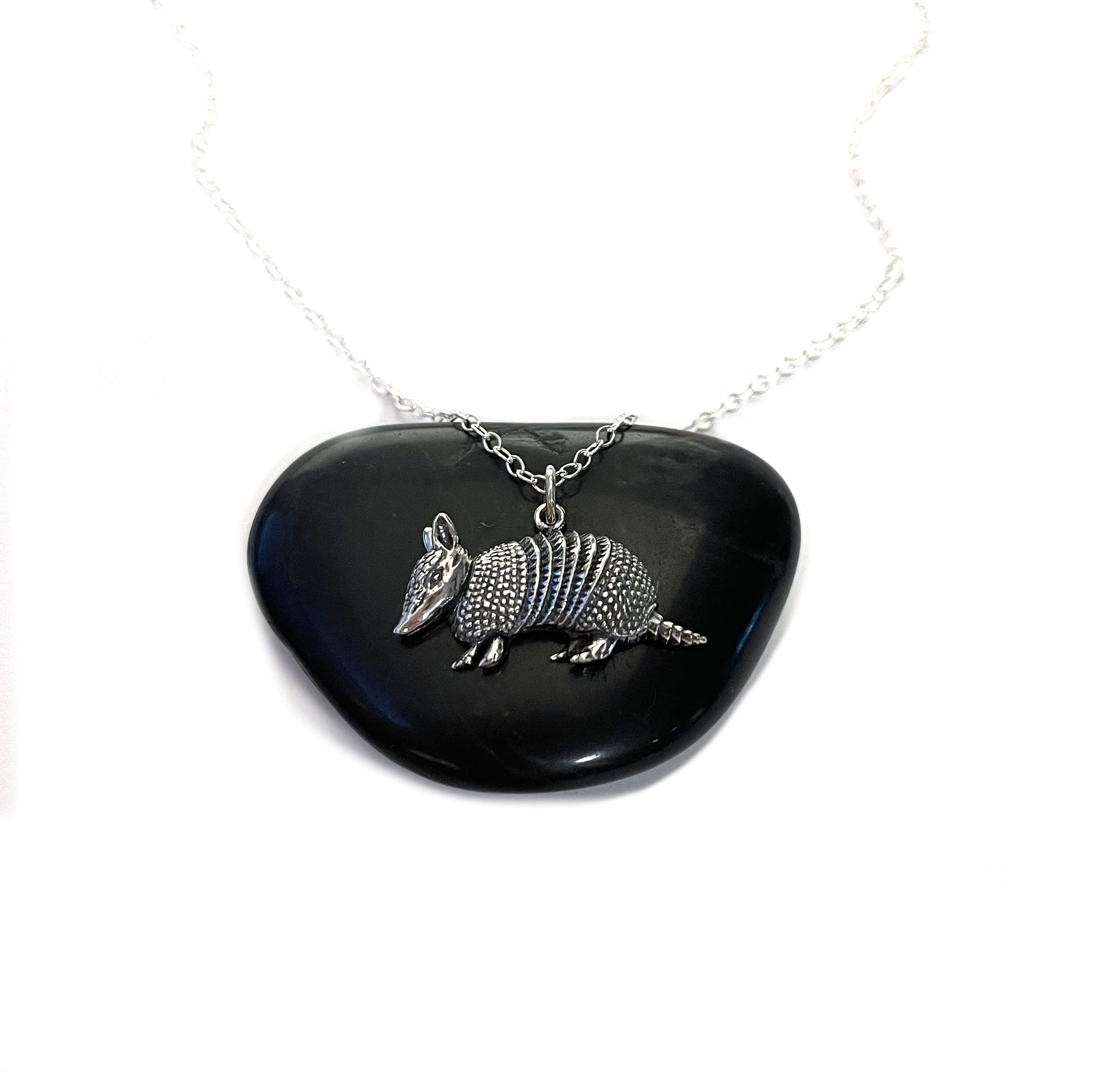 Armadillo Charm Sterling Silver Necklace - Handmade Dainty Jewelry for Women - Perfect Birthday Gift, Anniversary Present - Ideal for Casual Wear, Date Nights & Special Occasions