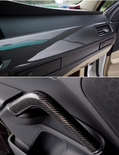 5D Glossy Carbon Fiber Vinyl Wrap Film for Car Interior & Exterior DIY - 12x60 Inch - US Stock - Perfect for Dashboard, Door Panels, and Trim Customization