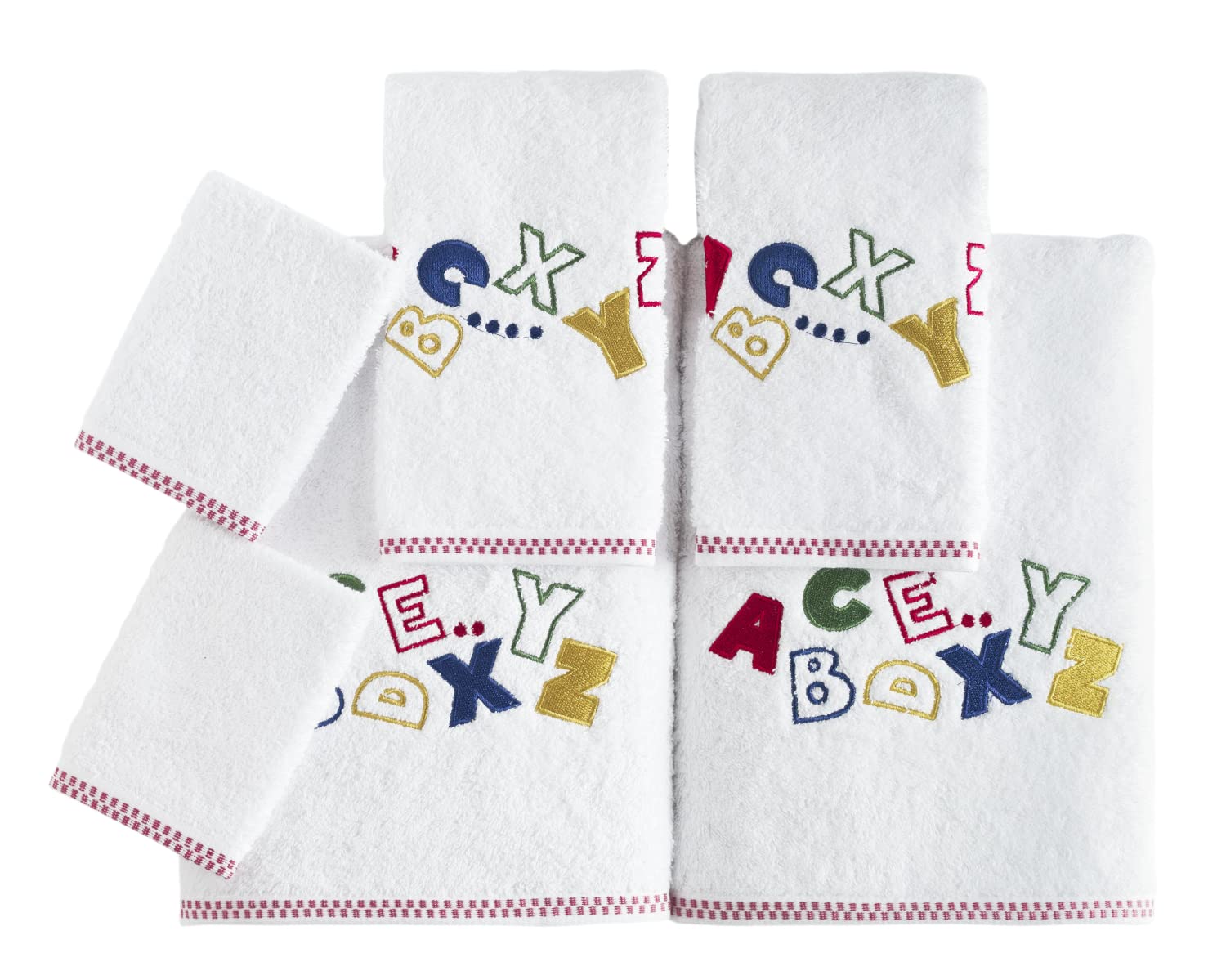 Premium 6-Piece Turkish Cotton Towel Set - Ultra Soft & Absorbent (2 Bath Towels, 2 Hand Towels, 2 Washcloths) for Kids & Adults - Perfect for Beach, Spa, Gym & Bathroom Use