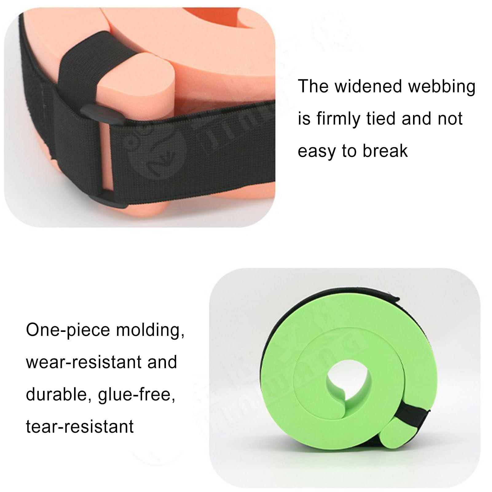 Premium Foam Swim Cuffs Set of 2 - Water Aerobics Float Rings for Swimming & Fitness Training - Adjustable Ankle & Arm Bands for Pool Exercises, Aqua Therapy & Water Workouts (Green) - Ideal for Water Aerobics Classes, Swim Training & Rehabilitation Exercises