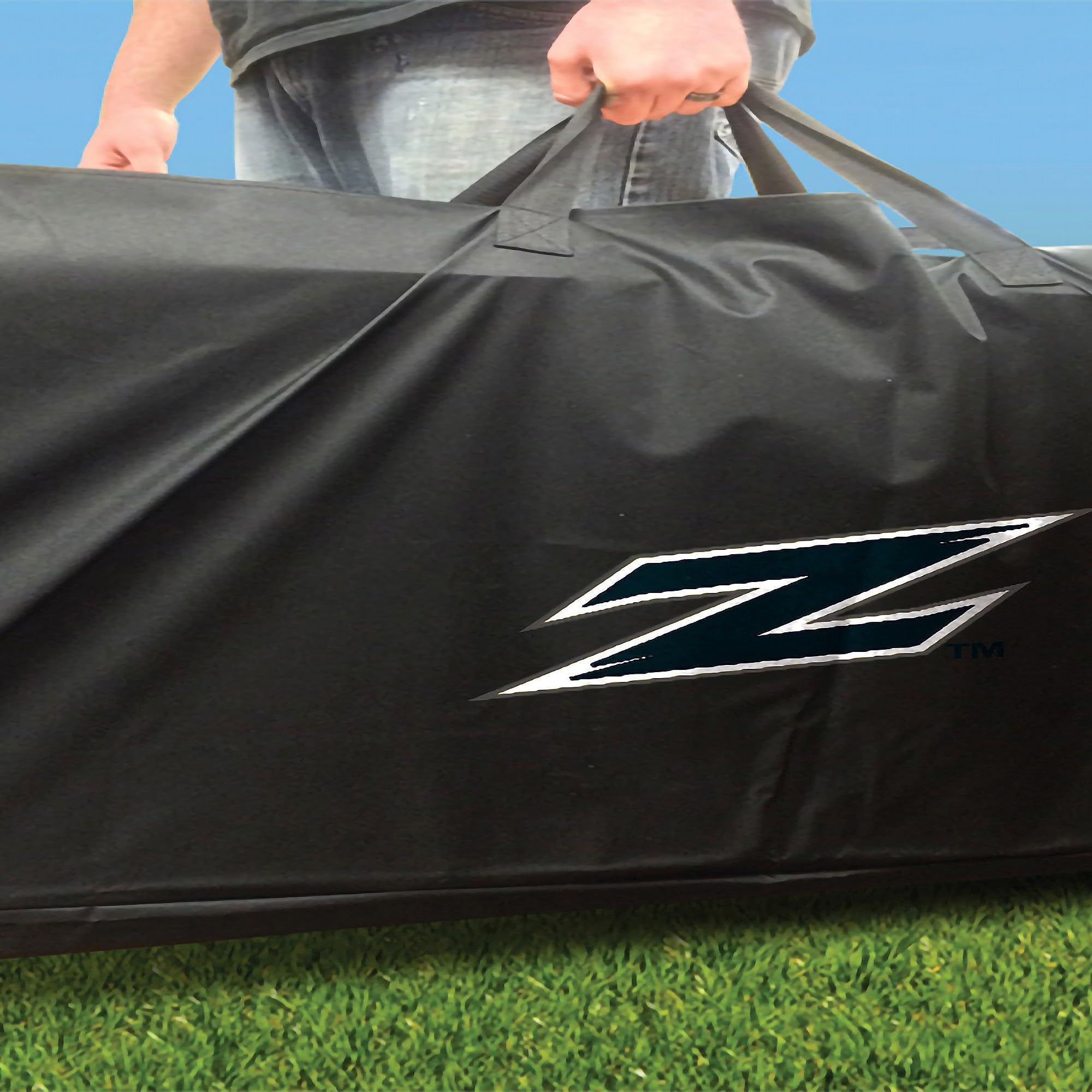 Premium Akron Distressed Cornhole Boards Set - 2 Regulation-Sized Boards & 8 Custom Team Logo Bags - Perfect for Backyard BBQs, Tailgating, and Outdoor Parties