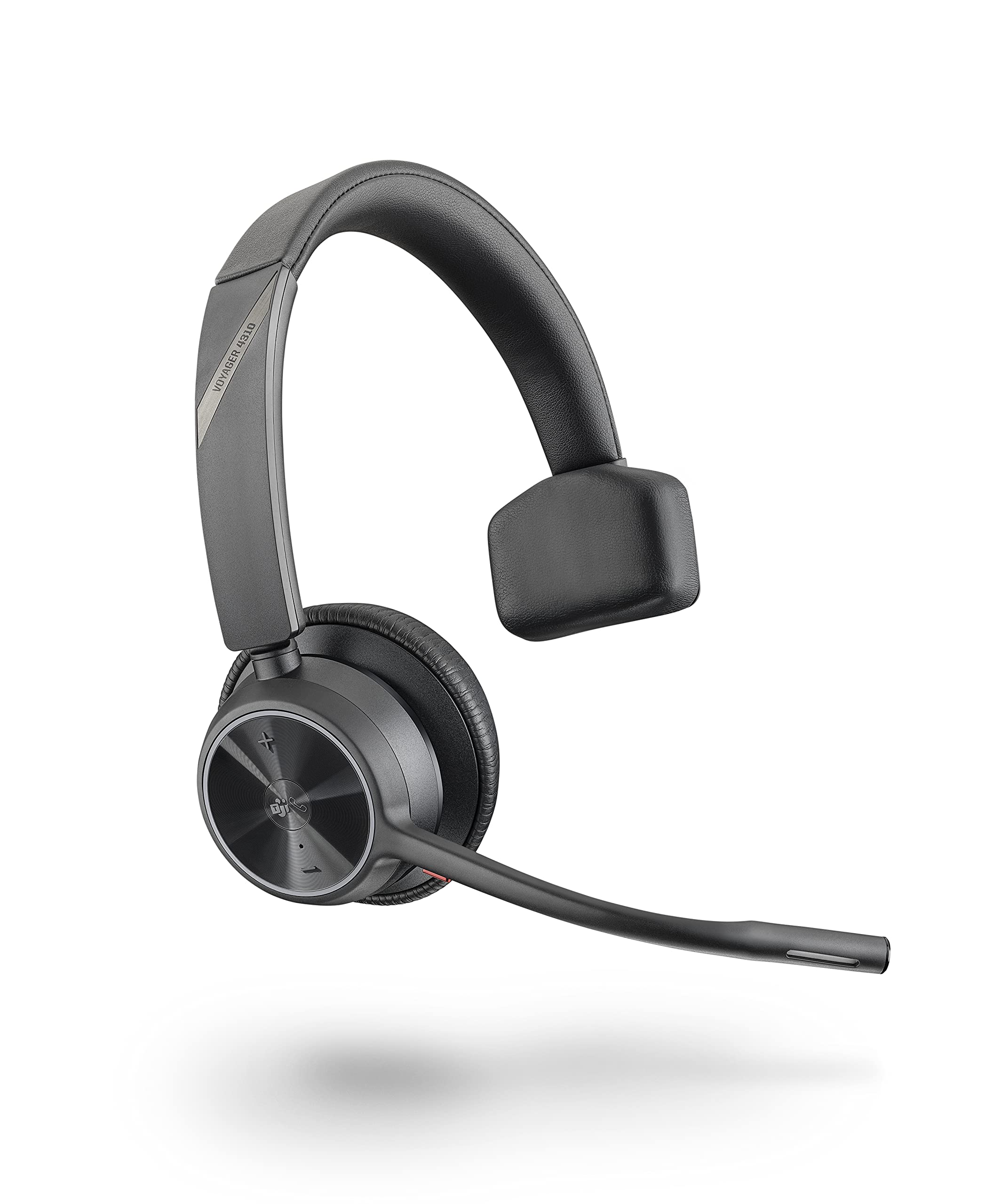 Poly Voyager 4310 UC Wireless Headset - Single-Ear Bluetooth Headset with Noise-Canceling Mic for PC/Mac (USB-A Adapter Included) - Certified for Microsoft Teams, Zoom, Skype & VoIP Calls - Perfect for Remote Work, Online Meetings & Customer Service (Black)