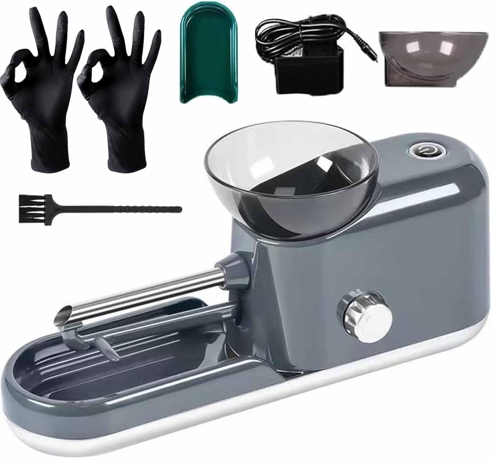 SnoopRoll Automatic Pre Roll Machine - Electric Grinder & Rolling Device for Perfect Joints | Portable Za Machine for Herbs & Tobacco | Grey | Ideal for Home Use, Travel & Quick Rolling