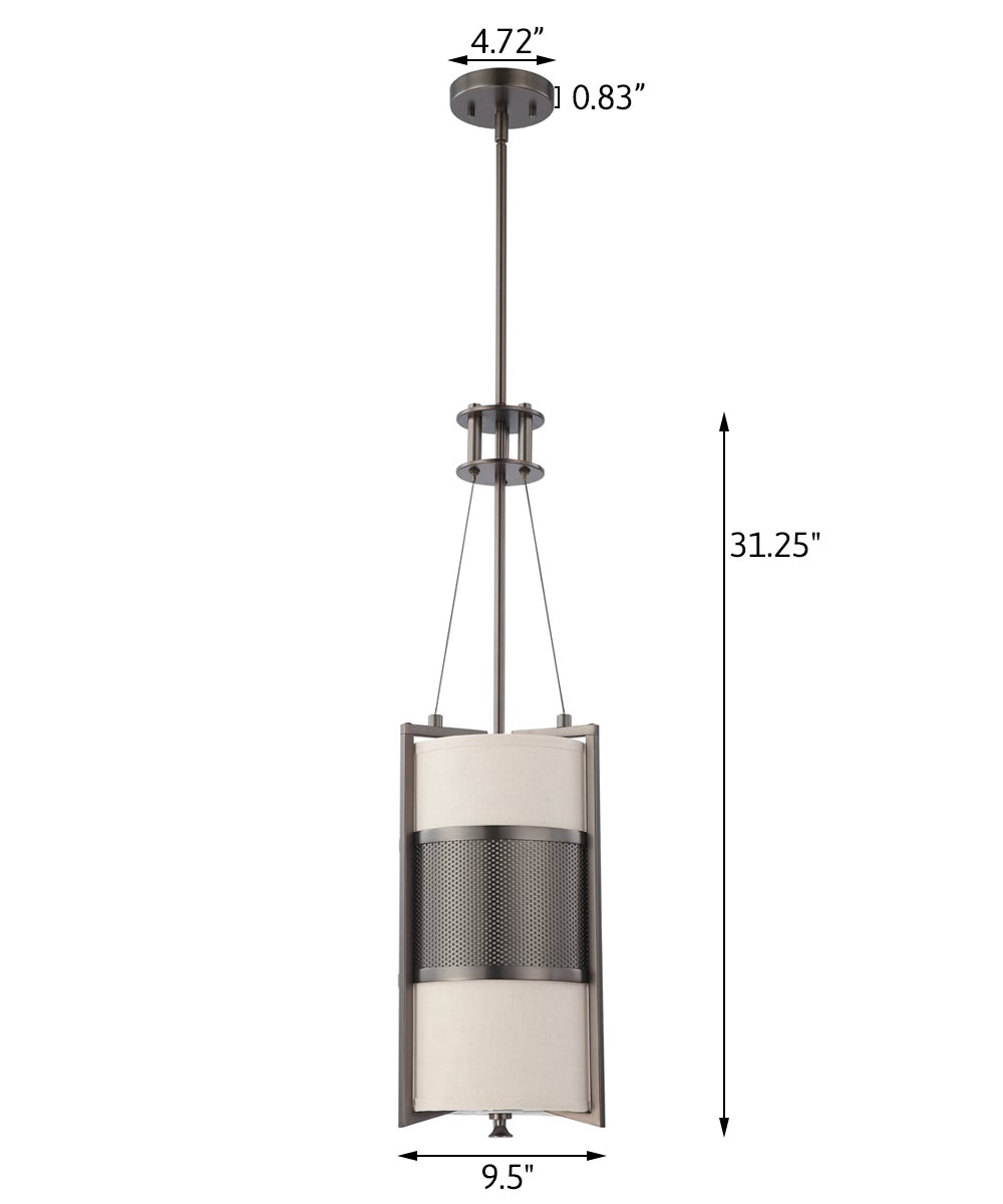 10W Diesel 1 Light LED Pendant Light in Hazel Bronze - Modern Industrial Lighting for Kitchen Island, Dining Room & Bar Counter