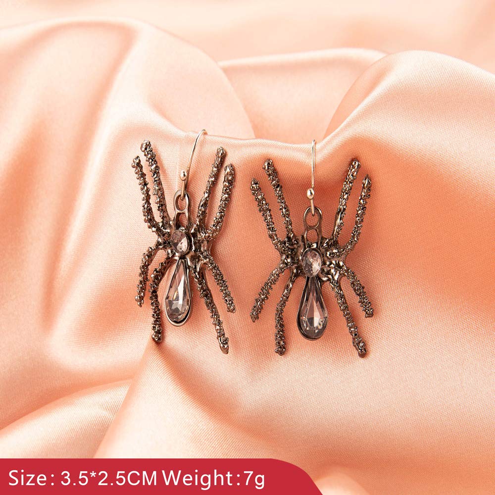 6 Pairs Halloween Earrings Set - Skeleton, Ghost, Spider, Black Cat, Butterfly & Bat Dangle Drop Earrings for Women | Gothic Jewelry for Halloween Parties, Horror Themes & Funny Gifts | Perfect for Costume Accessories, Cosplay & Spooky Events