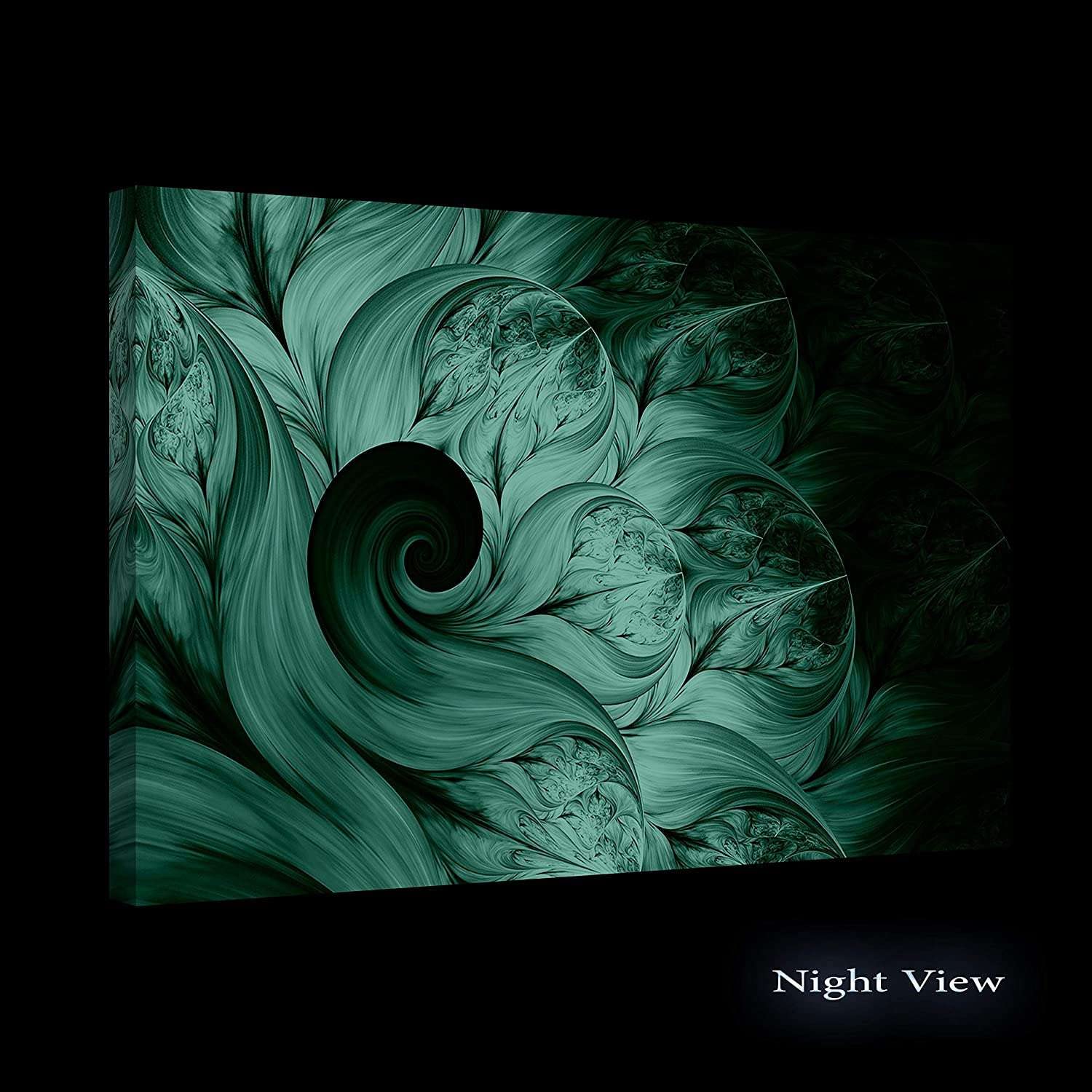 Startonight Luminous Canvas Wall Art - Abstract Red & White Light Painting, Large Modern Artwork (32