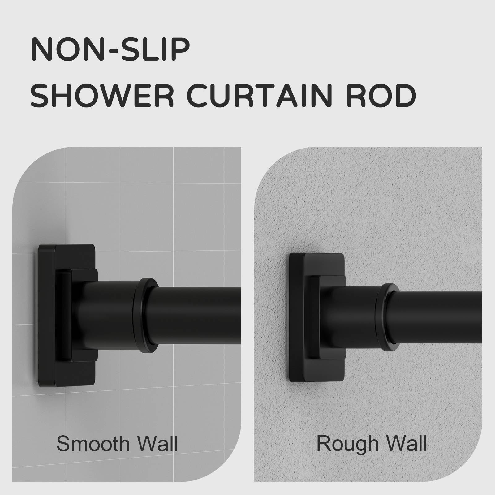 Adjustable Shower Curtain Rod 31-79 Inch - Rust-Resistant No-Drill Spring Tension Rod for Bathroom - Perfect for Small Spaces, Apartments & Dorm Rooms