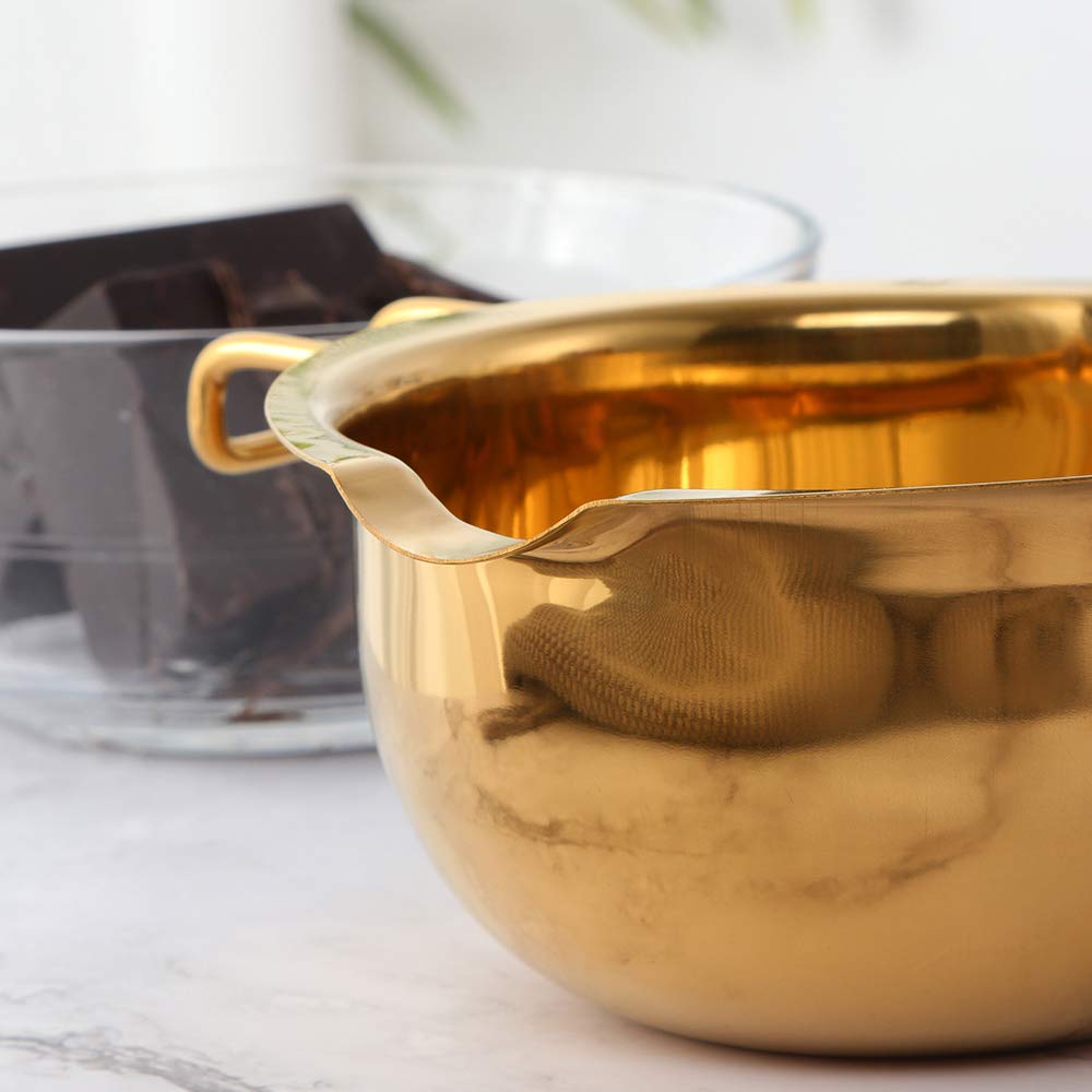 Premium Stainless Steel Double Boiler Melting Pot with Heat-Resistant Handle - Perfect for Melting Chocolate, Candy, Butter & Cheese - Ideal for Baking, Candy Making & DIY Cosmetics