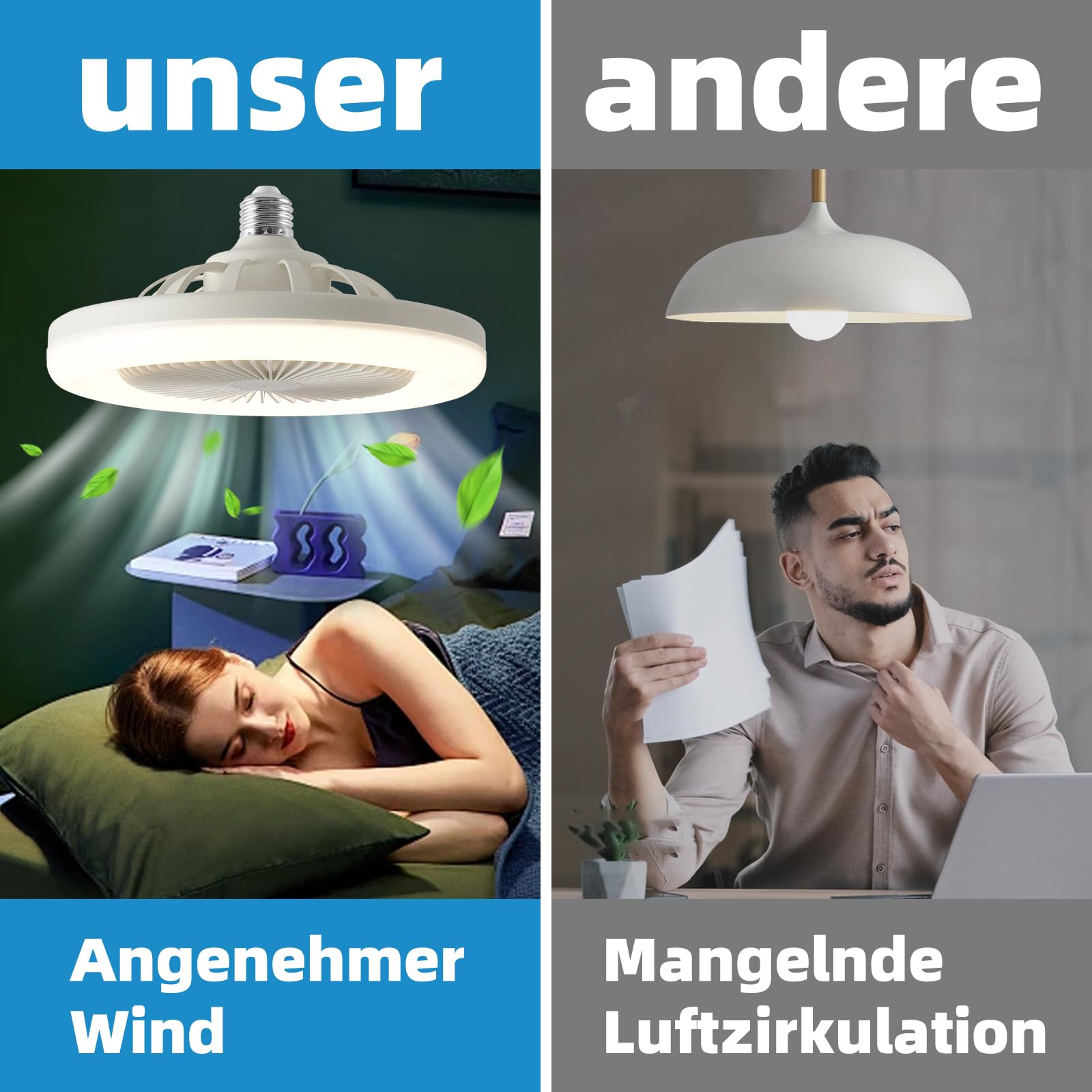 AHXIAOZN Low Profile Bladeless Ceiling Fan with LED Lights & Remote Control - Dimmable, Enclosed, Semi-Flush Mount - Perfect for Small Bedrooms, Kitchens, and Home Offices