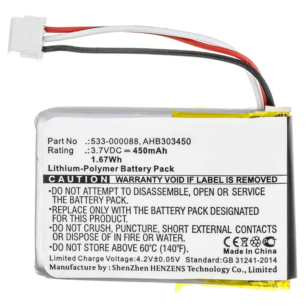 Synergy Digital Wireless Mouse Battery - 3.7V 450mAh Li-Polymer High Capacity Replacement for Logitech L/N 1412 & 533-000120 - Perfect for Office, Gaming, and Home Computer Use