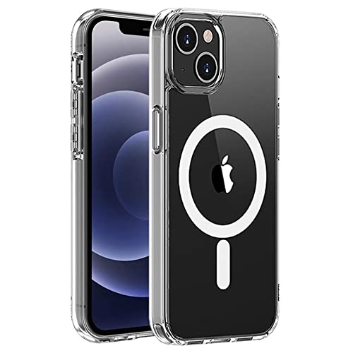Clear Magnetic Case for iPhone 13 - MagSafe Compatible, Anti-Yellowing, Wireless Charging Friendly - Perfect for Everyday Protection & Magsafe Accessories (iPhone 13 Case)