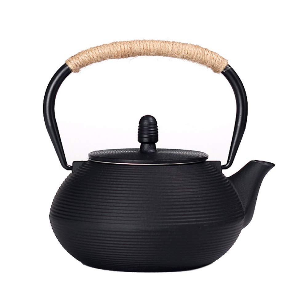 Premium Black Cast Iron Teapot with Stainless Steel Filter - 900ml Japanese Tetsubin Tea Kettle for Loose Leaf Tea & Teabags - Perfect for Home, Office & Tea Ceremonies