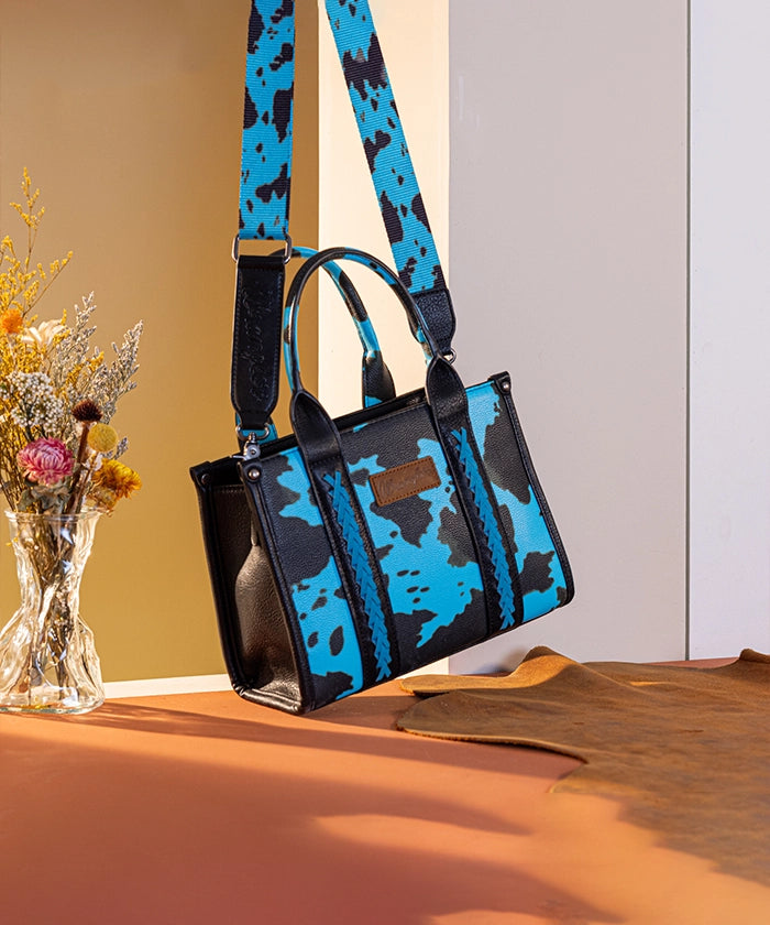 Wrangler Cow Print Concealed Carry Crossbody Bag Set for Women - Fashionable & Functional Concealed Carry Purse for Everyday Use, Travel, and Outdoor Activities