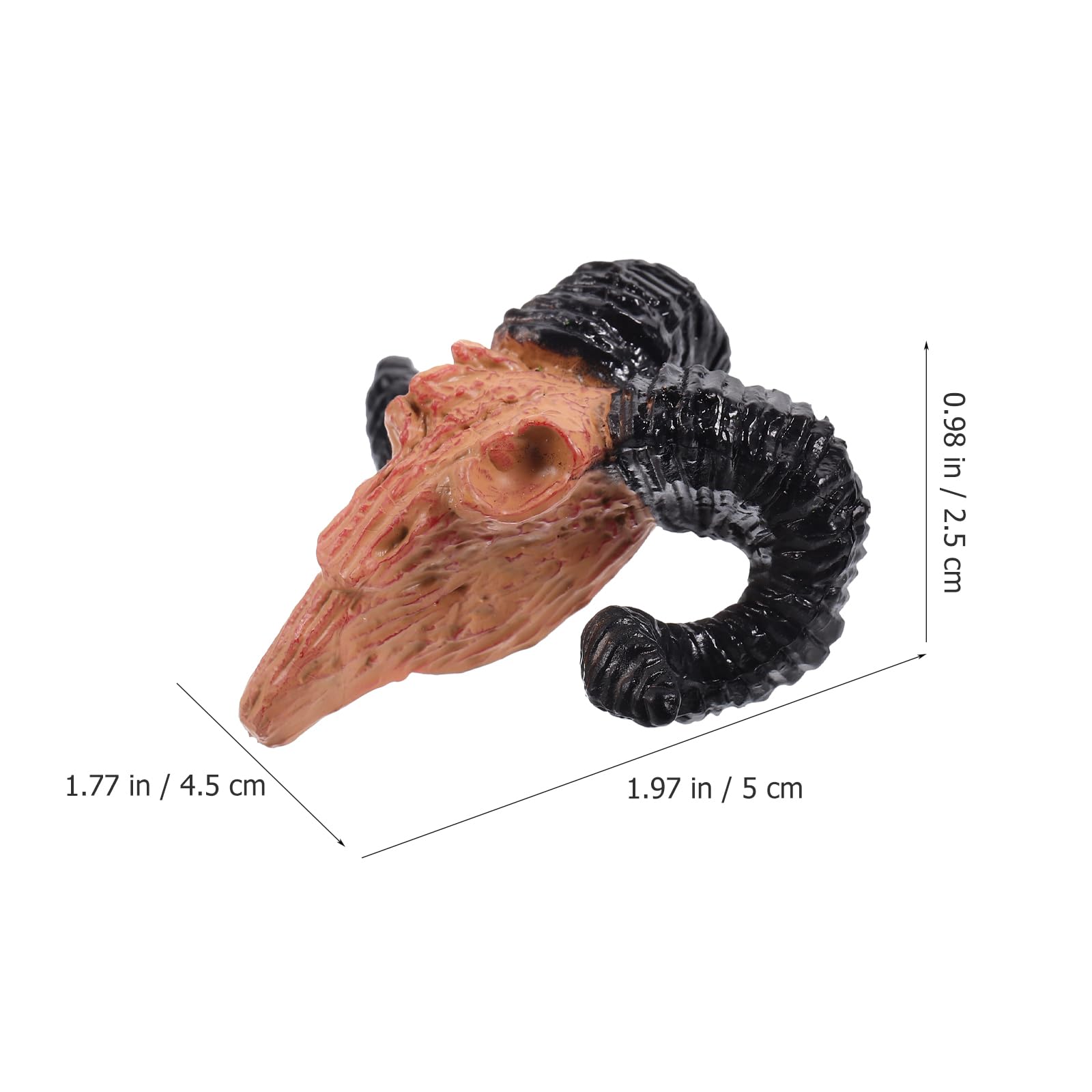 VICASKY 1:12 Scale Skull-Shaped Miniature Decor - Gothic Dollhouse Accessory for Halloween, Haunted House & Dark Fantasy Displays