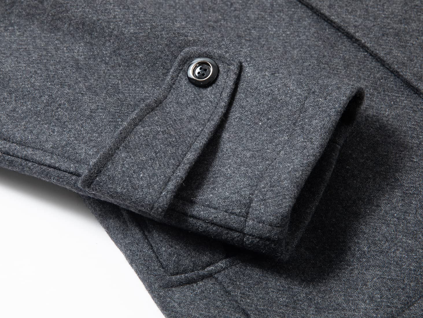 Stylish Men's Winter Wool Blend Single Breasted Military Peacoat Jacket - Warm & Fashionable Outerwear for Cold Weather, Office, and Casual Outings