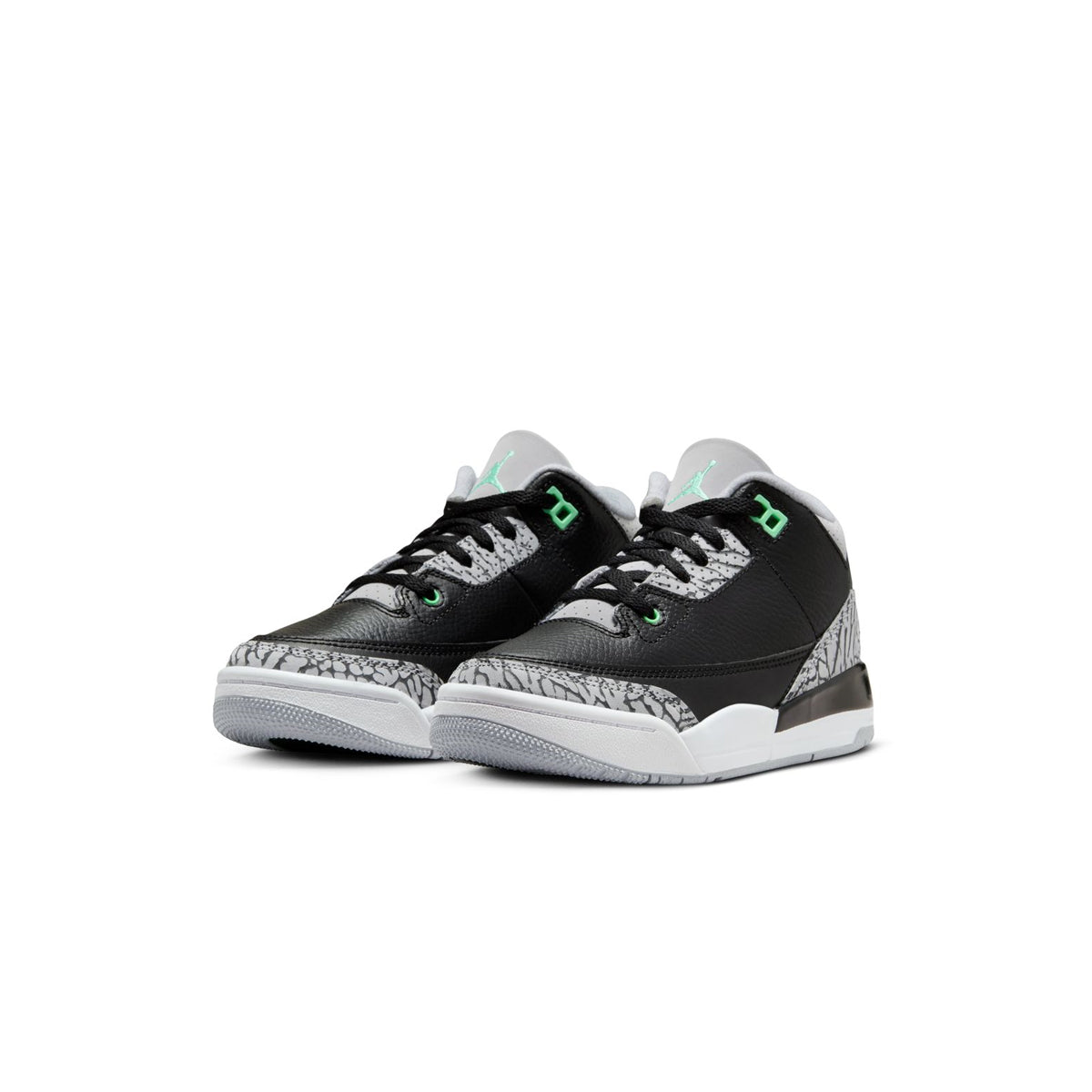 Kids Air Jordan 3 Retro 'Green Glow' Basketball Shoes - Boys' Sneakers for Sports, School & Casual Wear