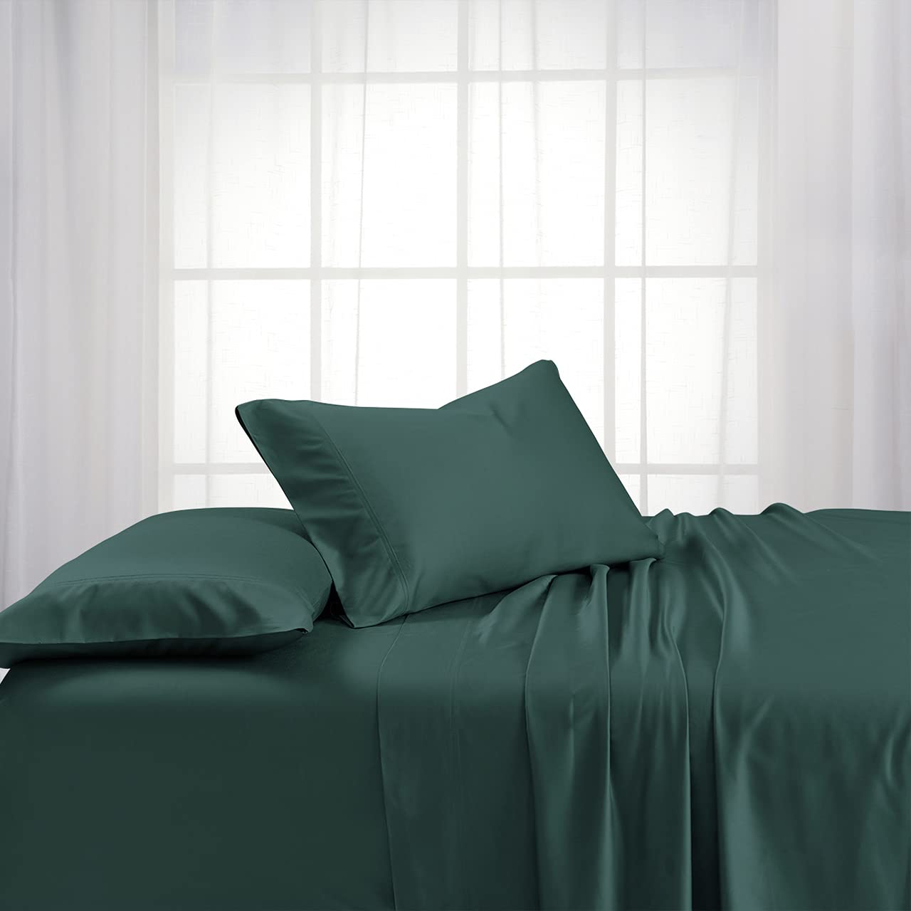 Royal Hotel Luxury Bamboo Viscose Pillowcase Set - 600 Thread Count, Silky Soft King Size Pillow Cases (2PC, Teal) for Ultimate Comfort in Bedroom, Guest Room & Hotel Stays