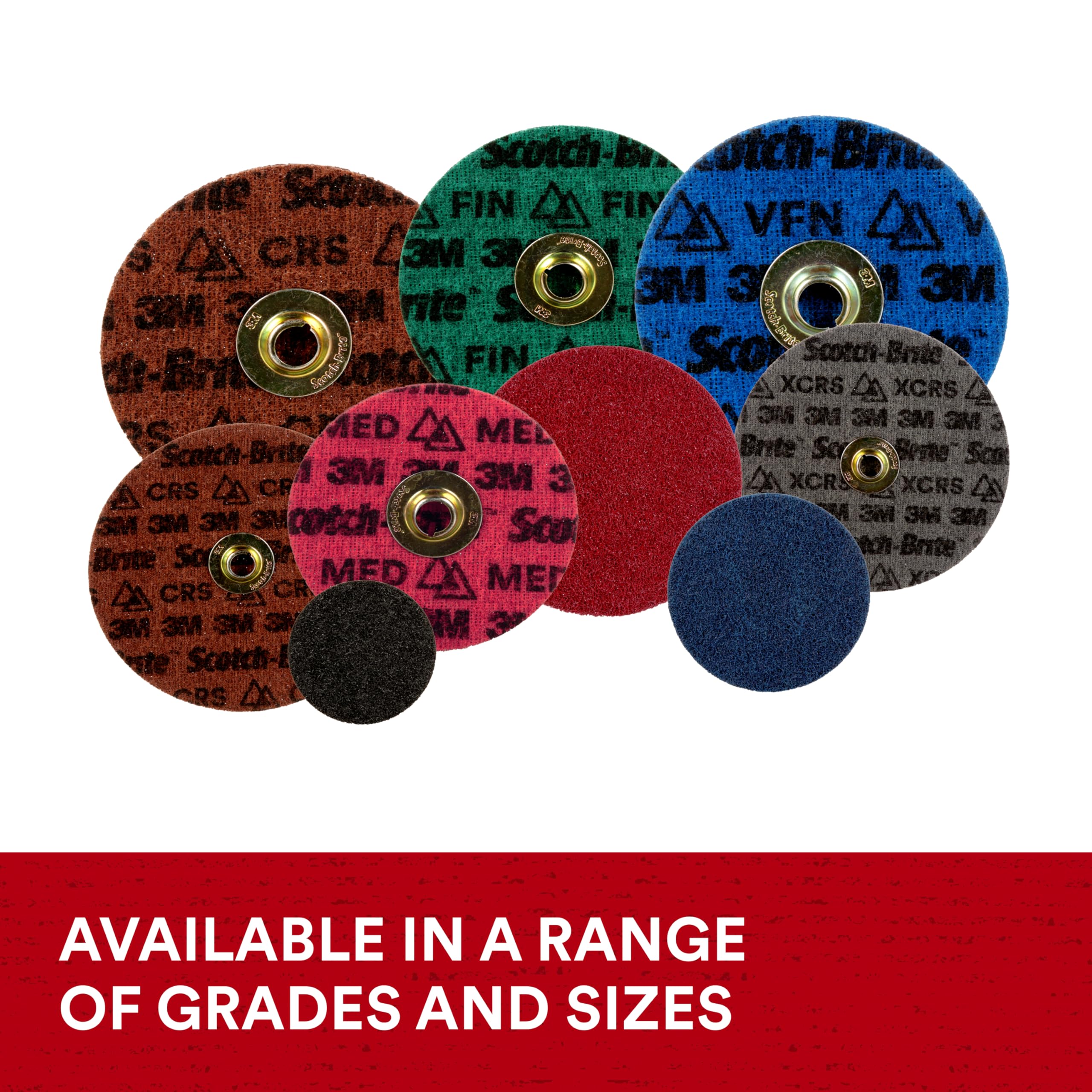 Scotch-Brite Precision Surface Conditioning Disc - TN Quick Change, Very Fine Ceramic Nonwoven Abrasive, 4-1/2 Inch No Hole (50-Pack) - Perfect for Metal Finishing, Wood Sanding & Automotive Restoration