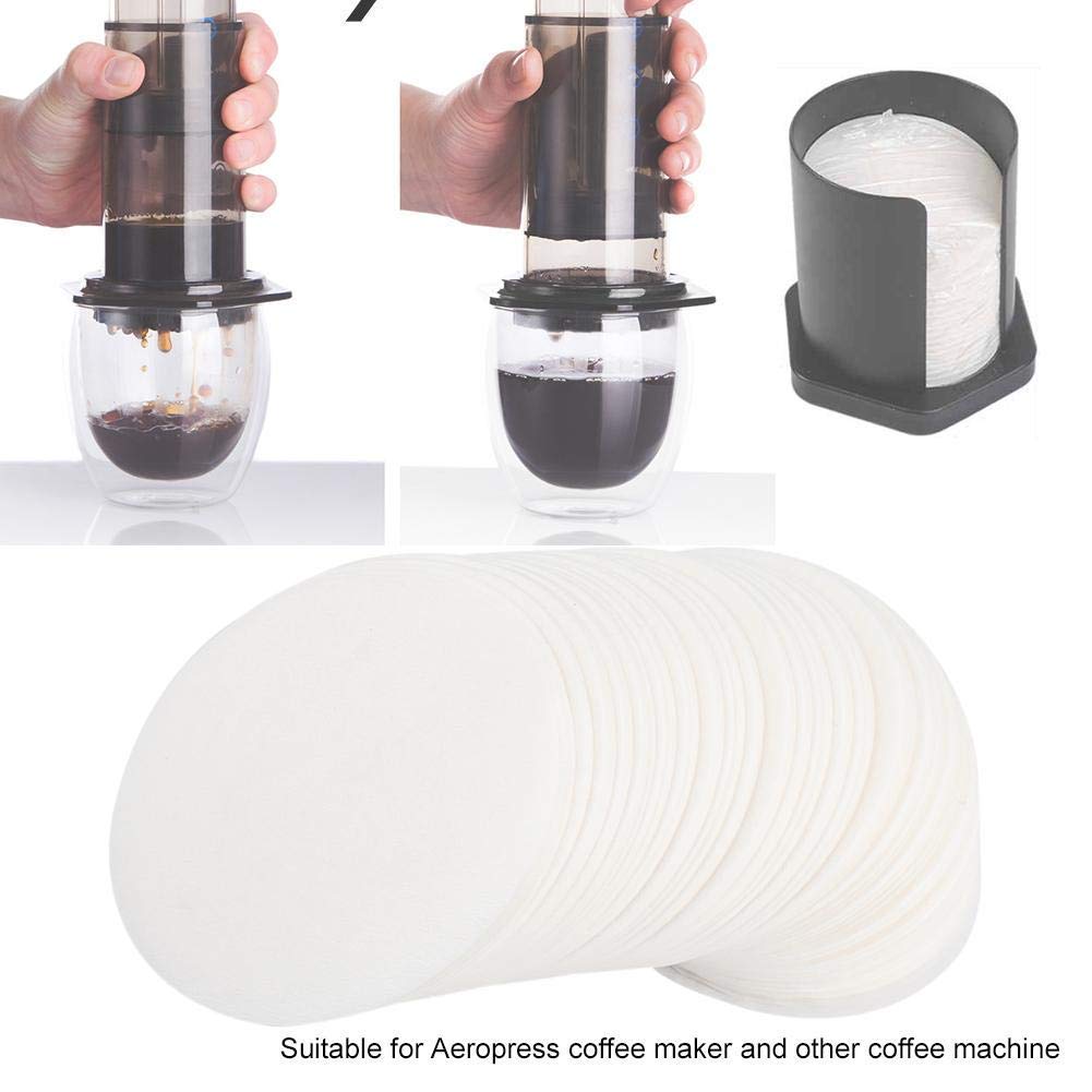 350PCS Round Coffee Filter Paper - Premium Coffee Maker Filters Replacement for Drip Coffee Machines - Perfect for Home, Office & Cafe Use