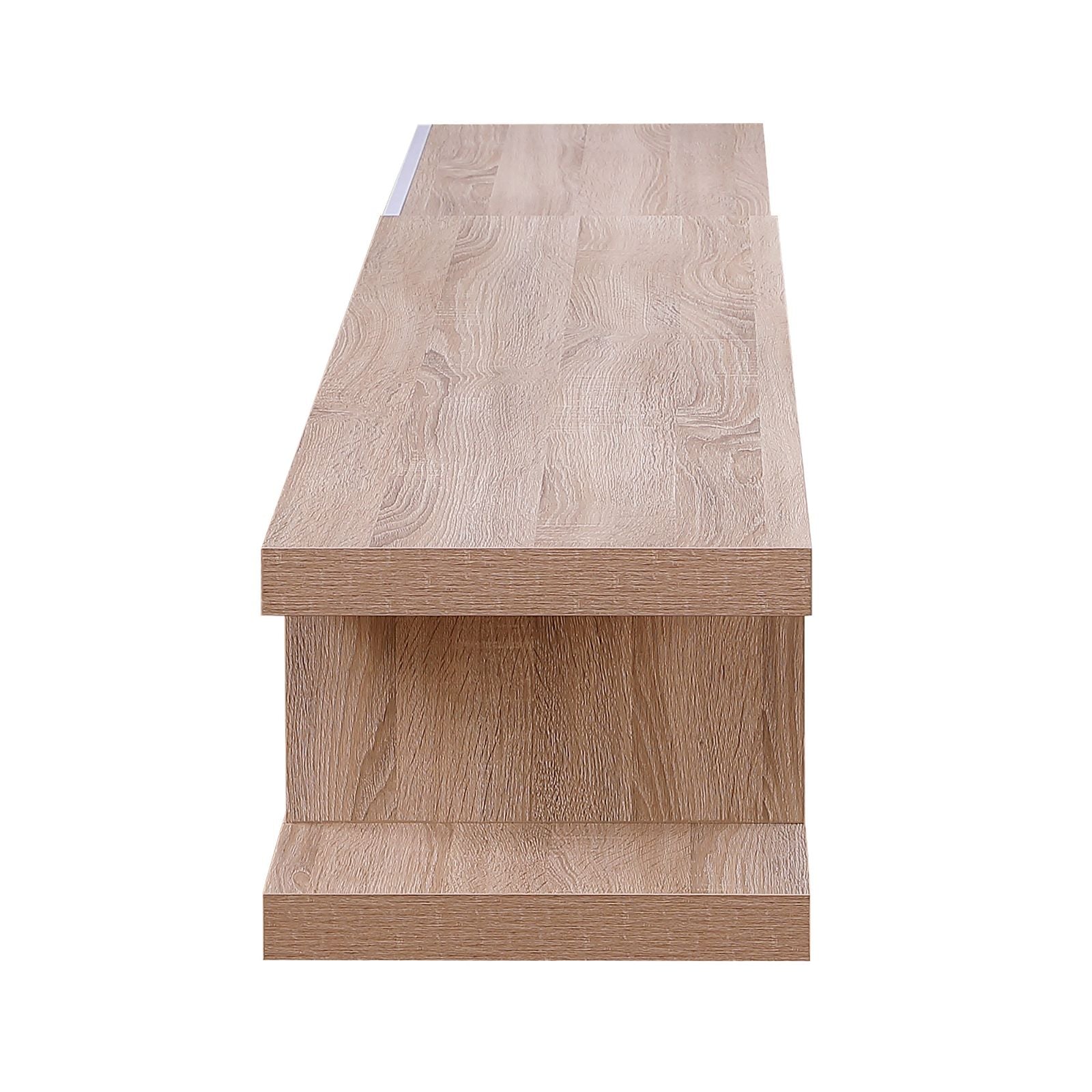 Criterion Extendable TV Stand 279cm - Solid Oak Entertainment Center for Living Room, Home Theater & Media Storage | Modern TV Cabinet with Adjustable Shelves