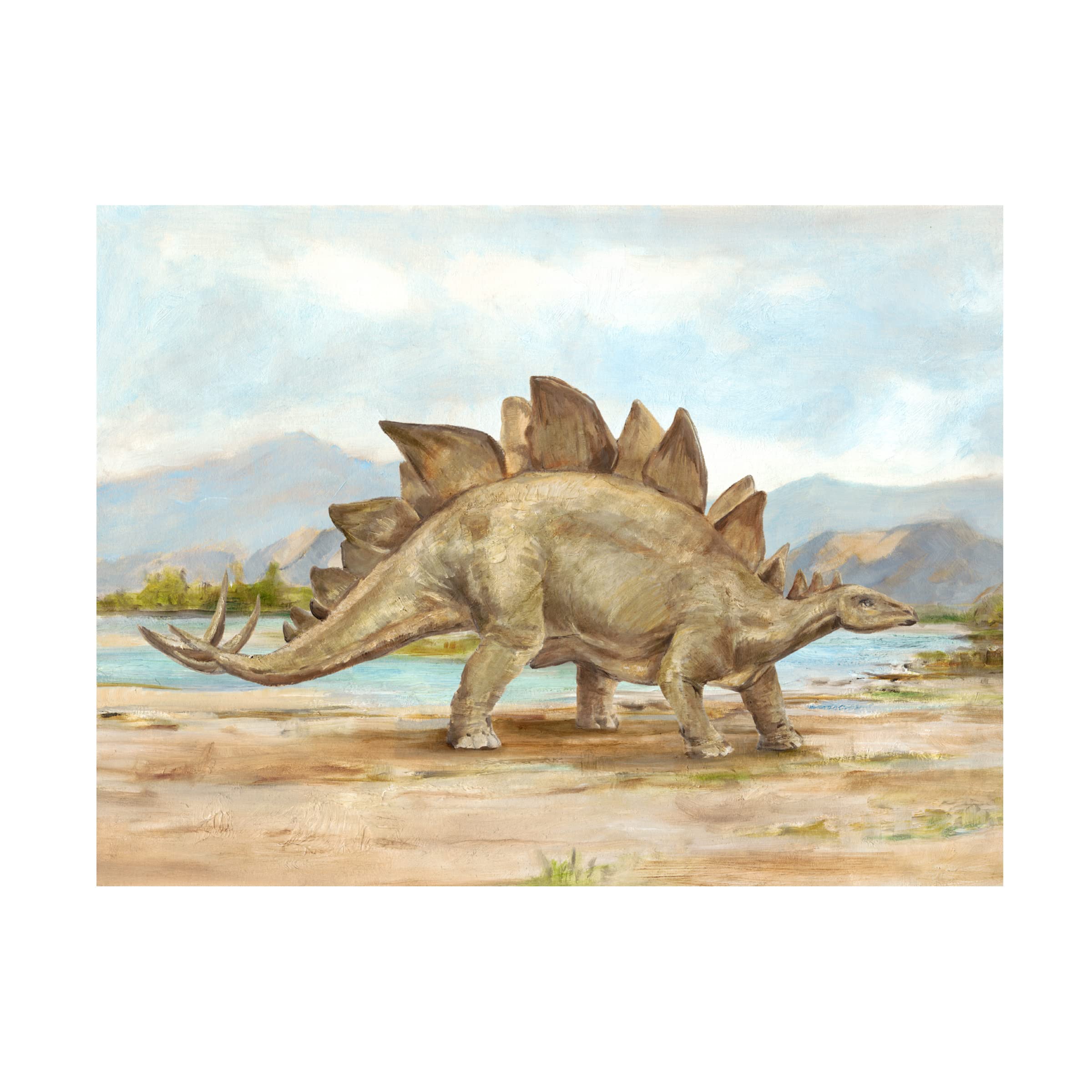 Trademark Fine Art 'Dinosaur Illustration I' Canvas Wall Art by Ethan Harper - Perfect for Kids' Rooms, Playrooms & Dinosaur-Themed Decor