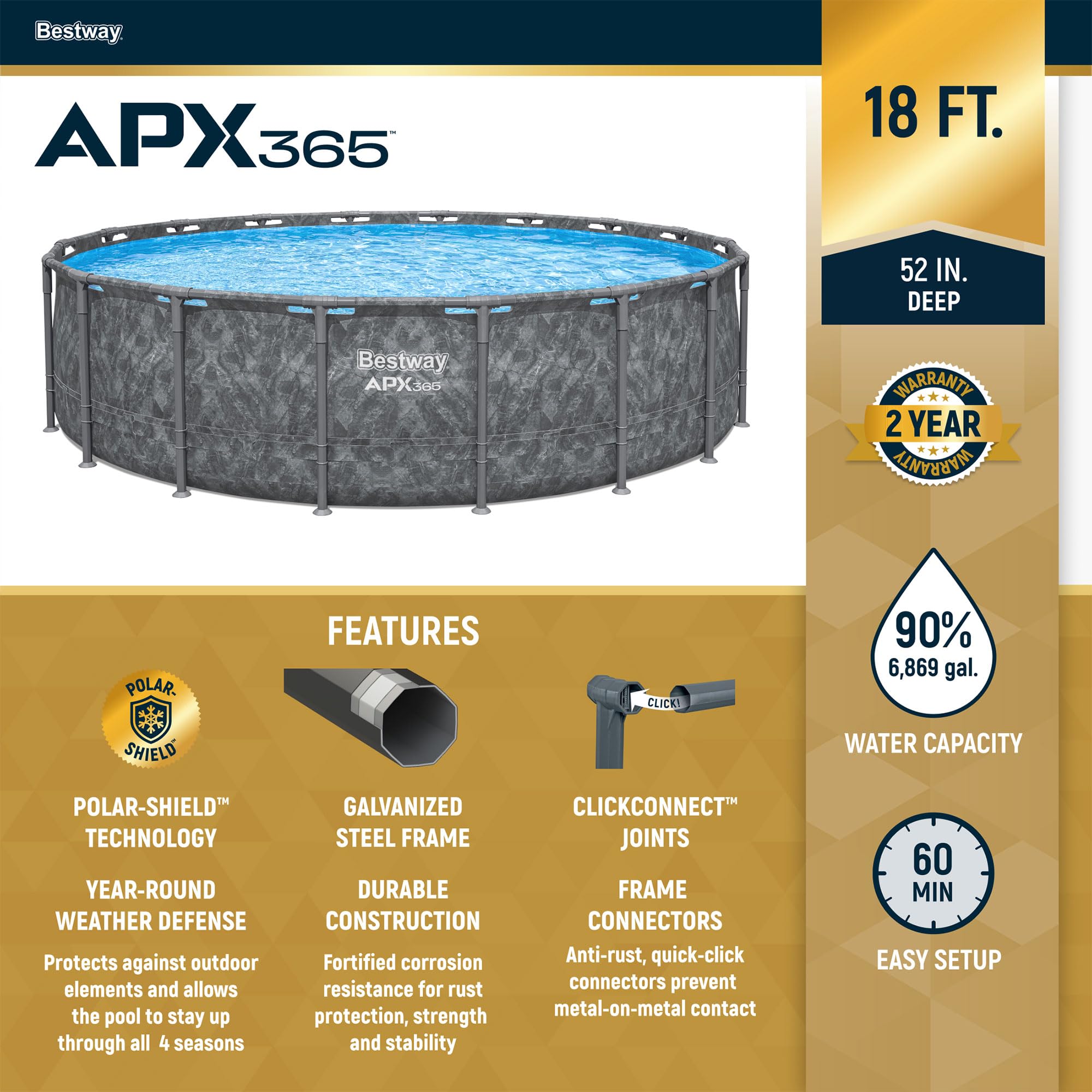 Bestway APX 365 18' x 52