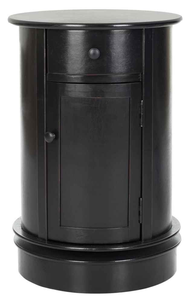 SAFAVIEH AMH5712B Distressed Black Side Table - Small Accent Table for Living Room, Bedroom, or Office Decor