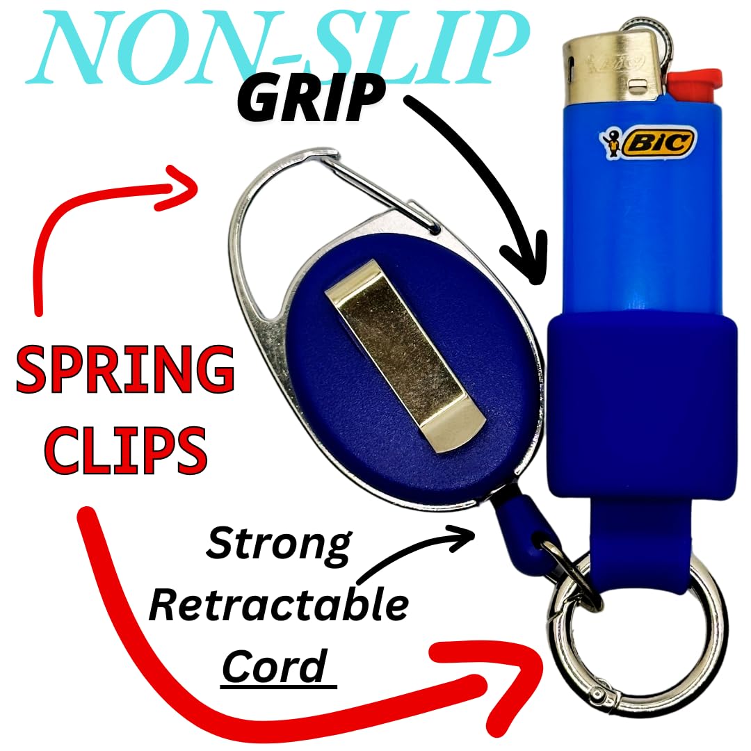 Mini BIC Lighter Holder - 10 Colors Keychain for J5 Lighters | Outdoor & Travel Use