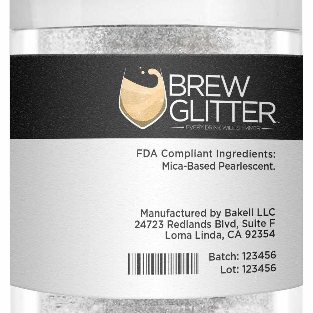 Clear Shimmer Brew Glitter® Bulk Size - Premium Cosmetic Grade Glitter for DIY Crafts, Nail Art, Soap Making & Resin Projects - Perfect for Party Decor, Slime & Body Art (1lb Jar)