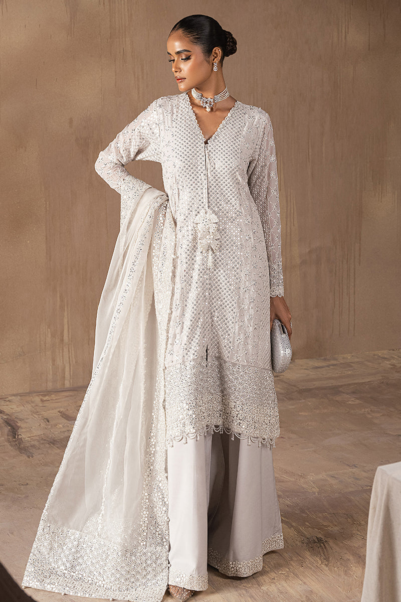 KASHISH 3-Piece Chiffon Embroidered Pret Dress Set - Elegant Floral Embroidery for Women's Party, Wedding & Special Occasions