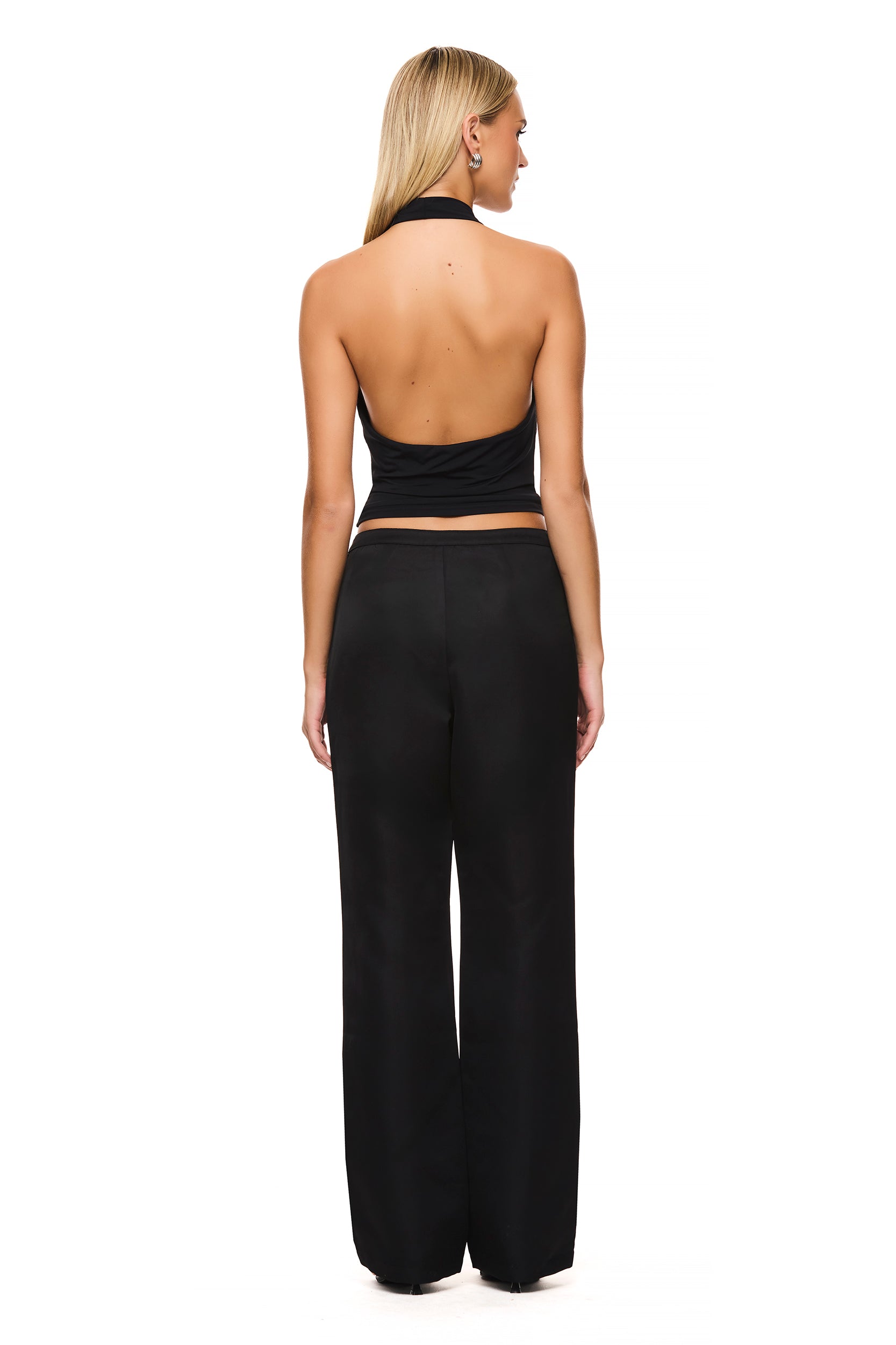 Brodie Black Pants for Women - High Waisted Slim Fit Trousers for Work, Office & Casual Wear | Comfortable Stretch Fabric for Everyday Style