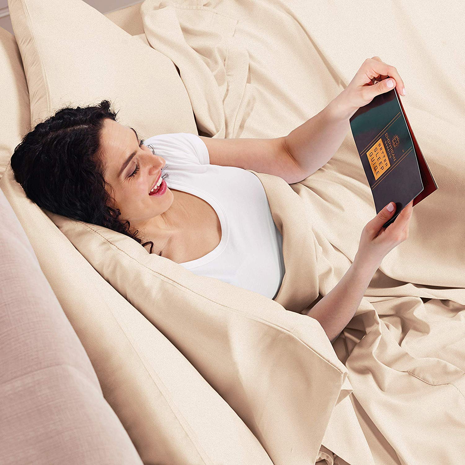 Premium 5-Piece Split King Sheet Set - 100% Egyptian Cotton 800 Thread Count, Taupe - Deep Pocket Fits 15