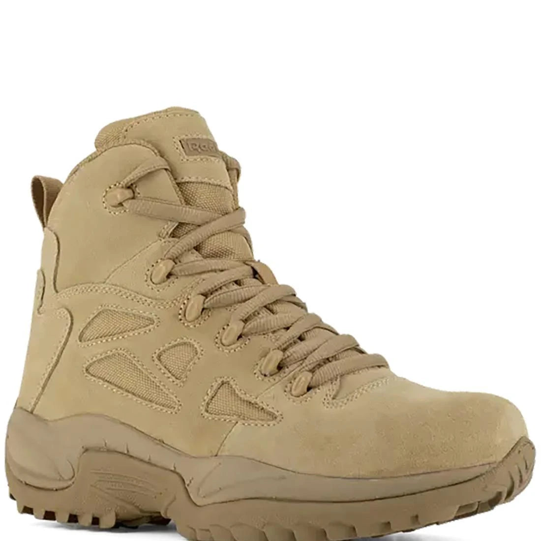Rapid Response RB 6 Inch Soft Toe Side Zip Military Work Boots - Desert Tan - Durable Tactical Footwear for Construction, Hiking & Outdoor Work