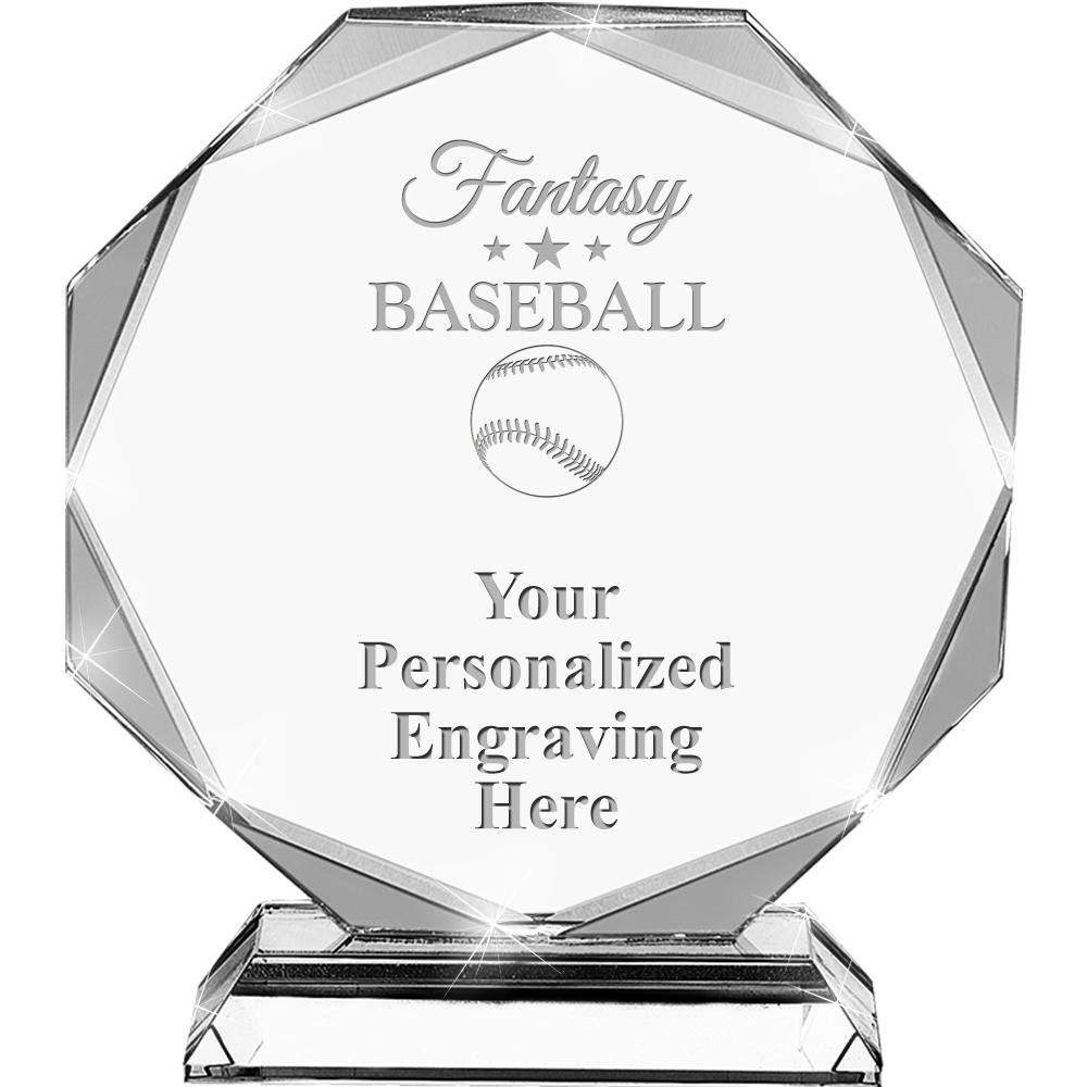 Custom Fantasy Baseball Crystal Awards - 6.75