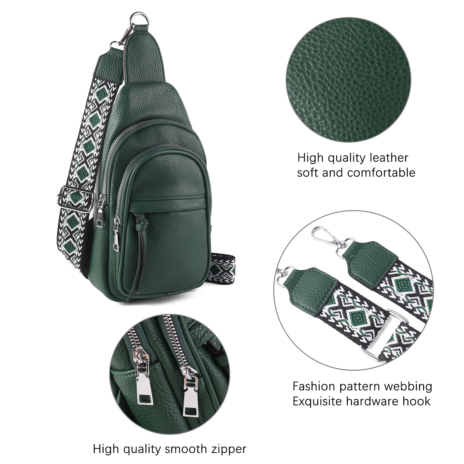 Stylish Vegan Leather Fanny Pack for Women - Crossbody Chest Bag for Work, Shopping & Travel - Adjustable Shoulder Tote Belt Bag Backpack - Perfect for Daily Commute, Gym & Outdoor Activities