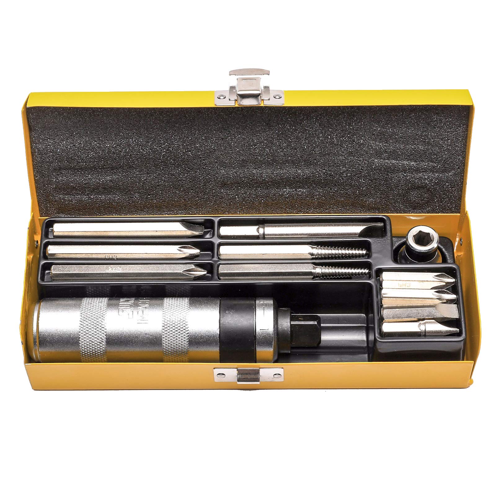 12-Piece Impact Screwdriver Set with Hammer Tool & Multiple Bits - Perfect for Automotive Repairs, DIY Projects, and Home Maintenance