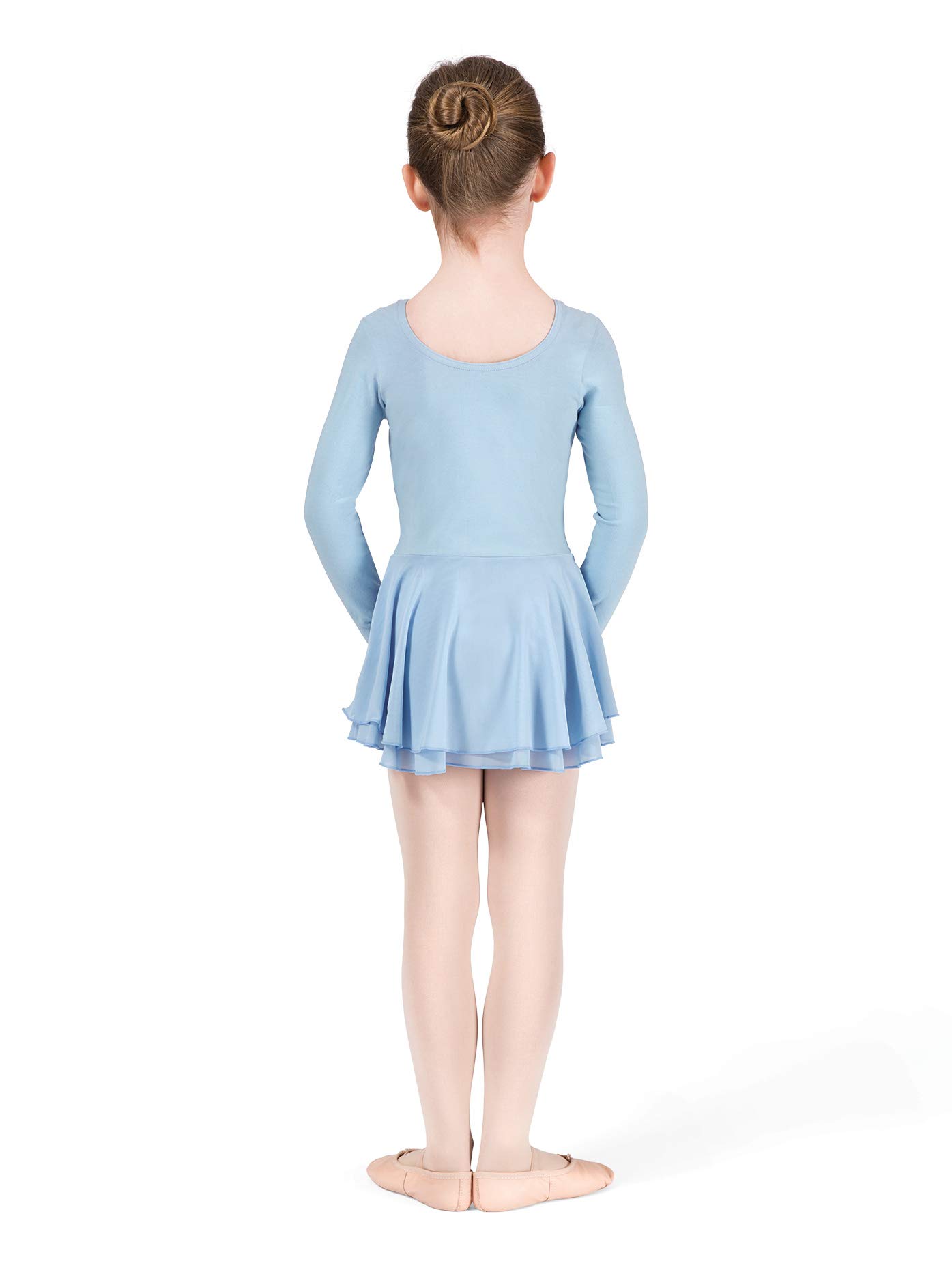 Girls Cotton Long Sleeve Dance Dress - Ballet, Jazz & Performance Costume for Recitals & Competitions