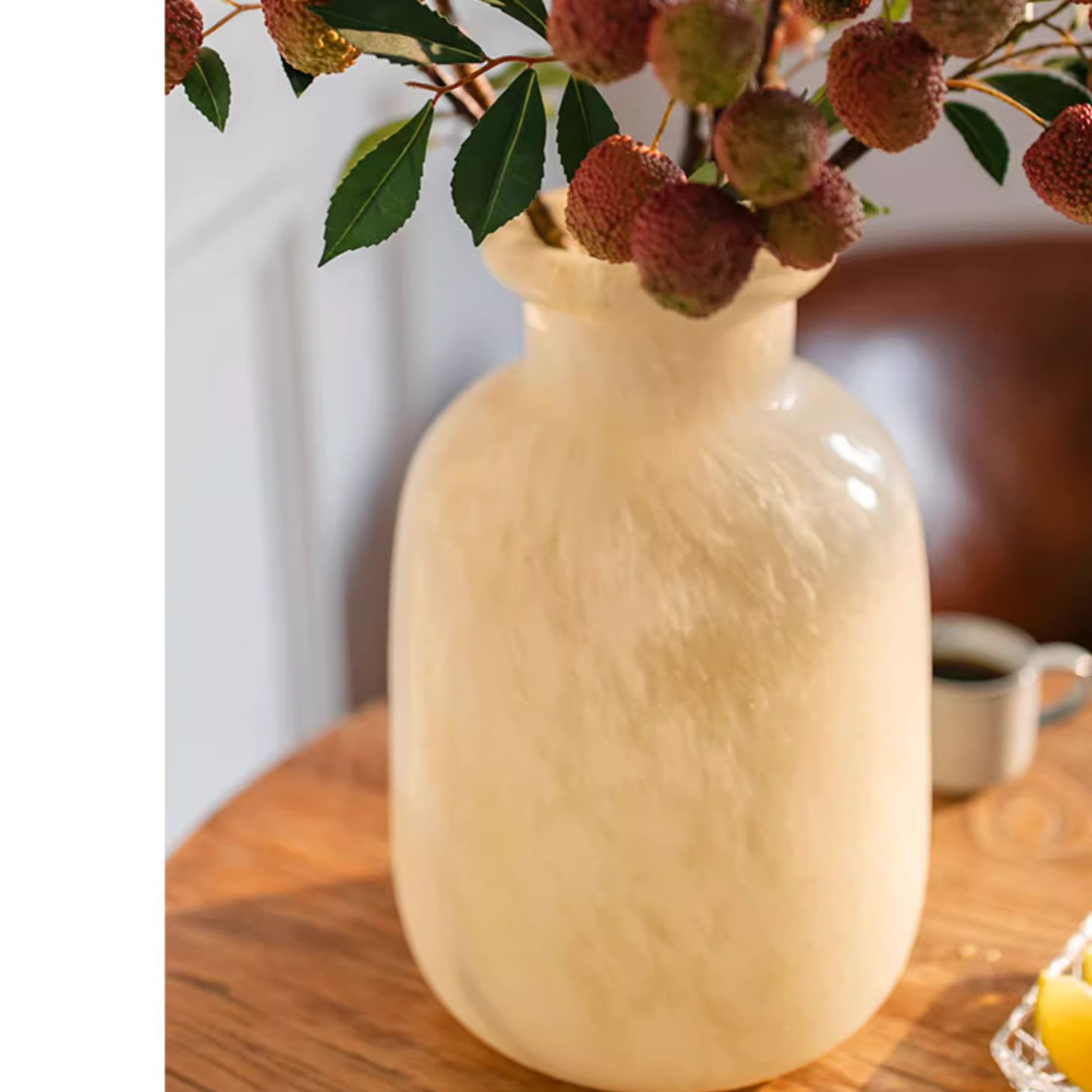 Large Matte Frosted Glass Vase - Modern Home Decor for Flowers, Centerpieces & Wedding Decorations - Perfect for Living Room, Dining Table & Event Styling