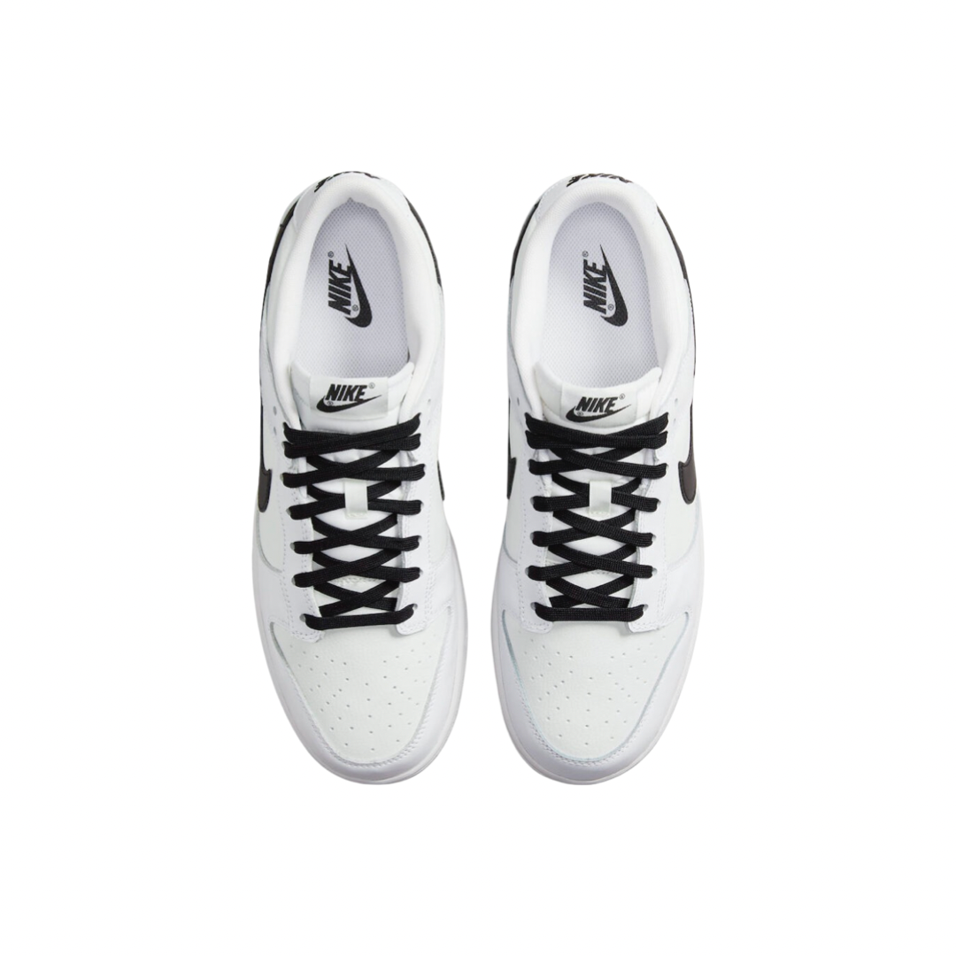 Nike Dunk Low Retro Men's Shoes - White Black Summit White Sneakers for Casual Wear & Street Style